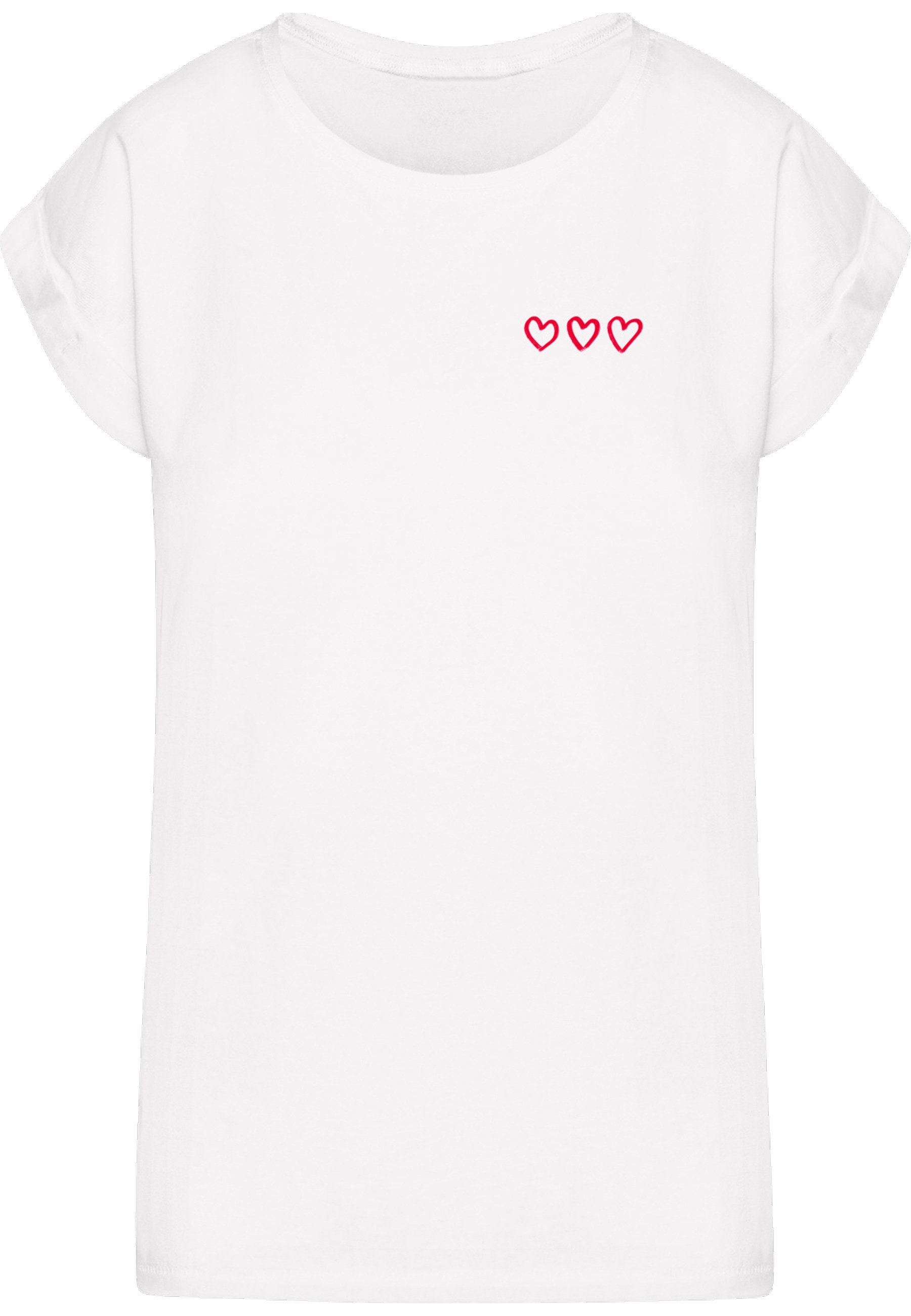 Miss Tee T-Shirt "Miss Tee Three In A Row Ladies Extended Shoulder Tee" 1 S günstig online kaufen