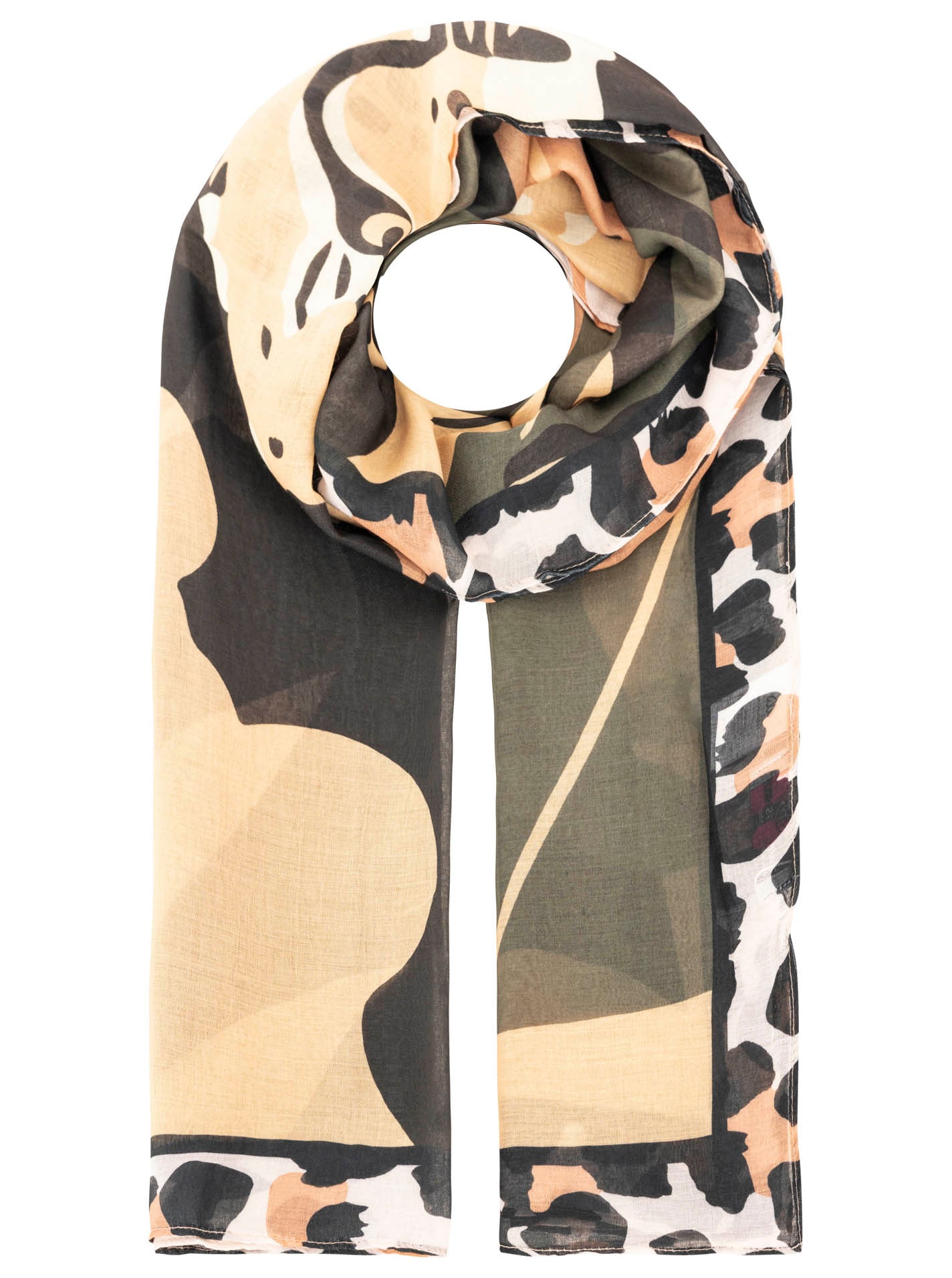 Zwillingsherz Schal »"Leopard"« transparent, Leomuster