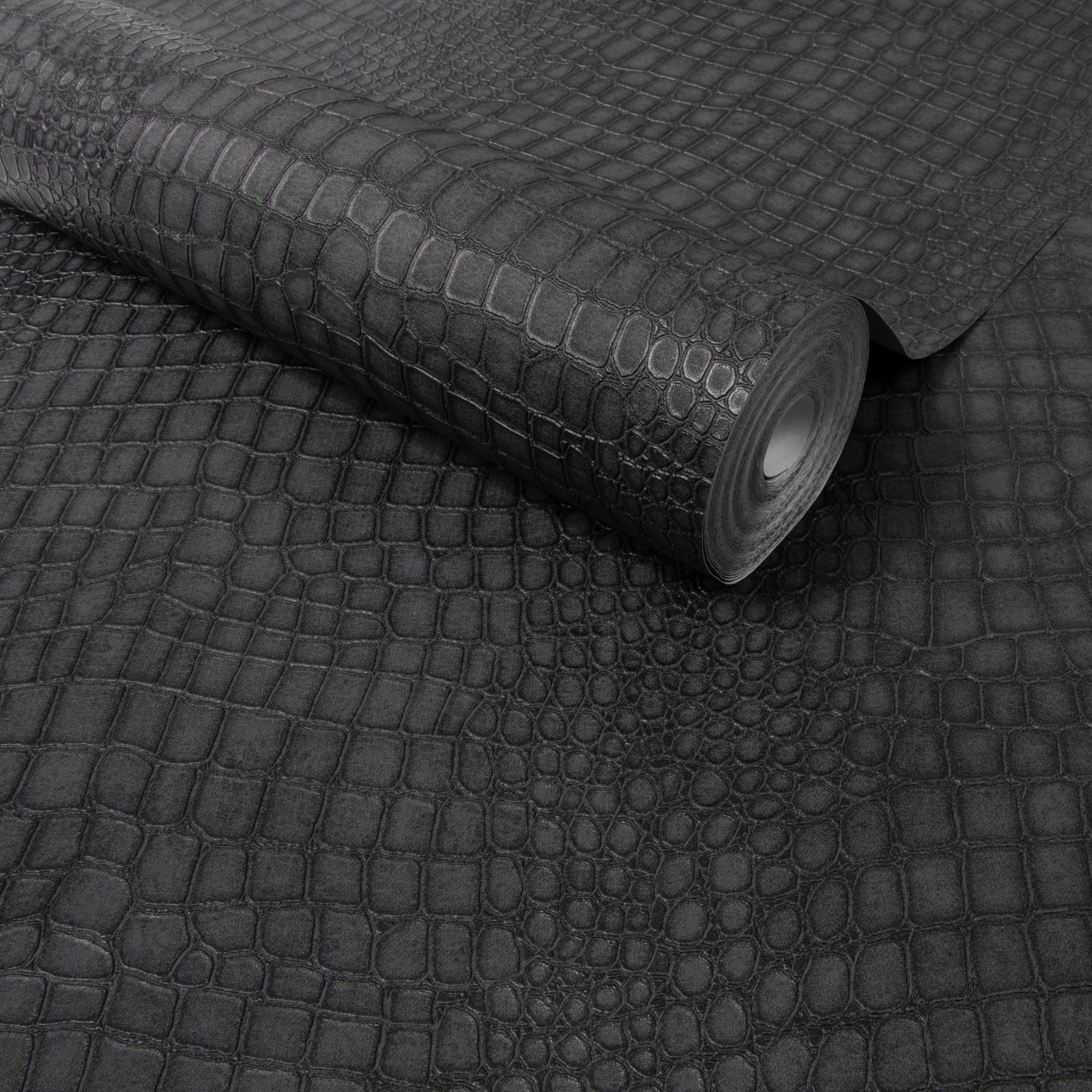 Superfresco Easy Vliestapete »Krokodil«, Schwarz - 10m x 52cm