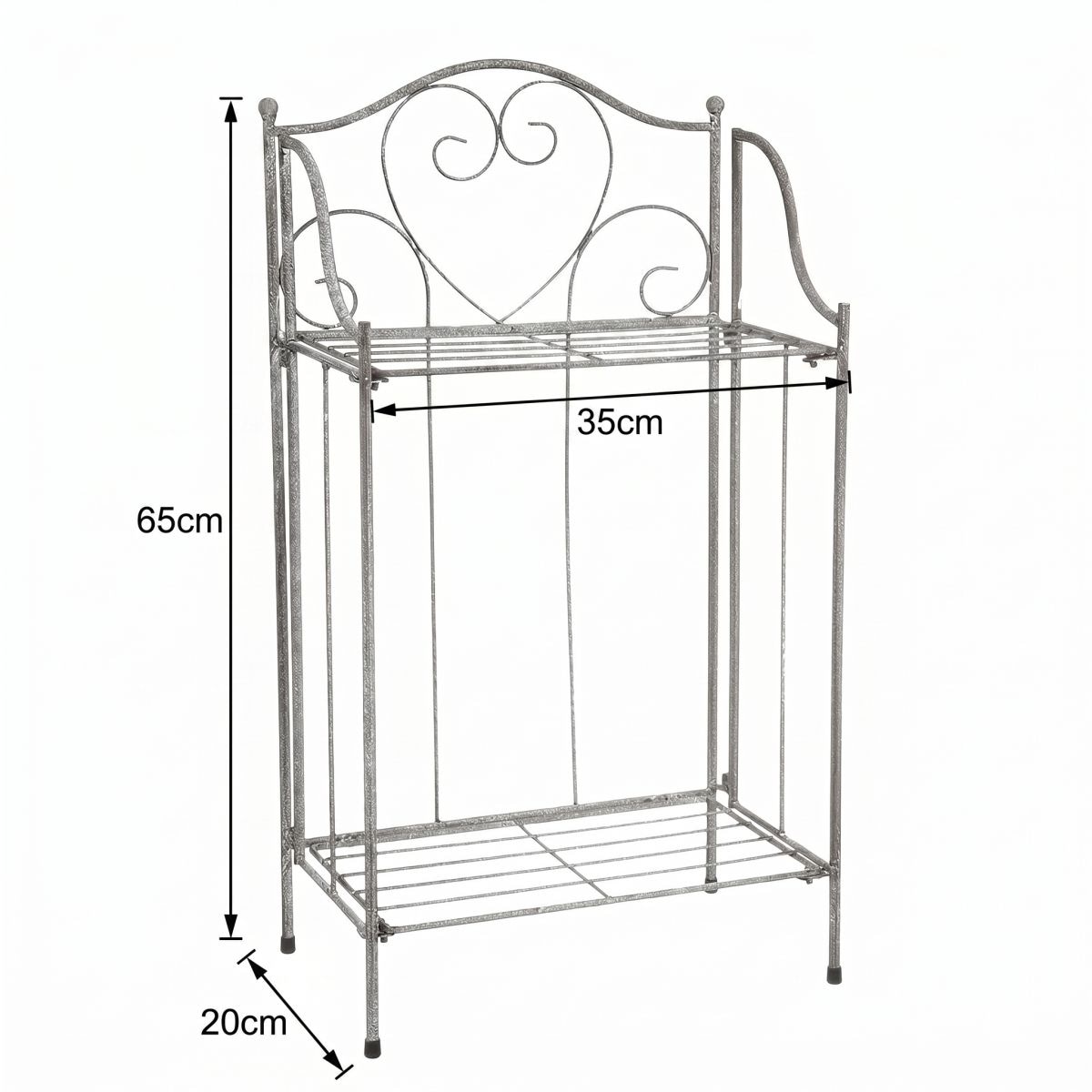 Ambiente Haus Pflanzentreppe »Regal in grau aus Eisen (H) 65cm« schmiedeeisernes Standregal für  Innen- und Außenbereich