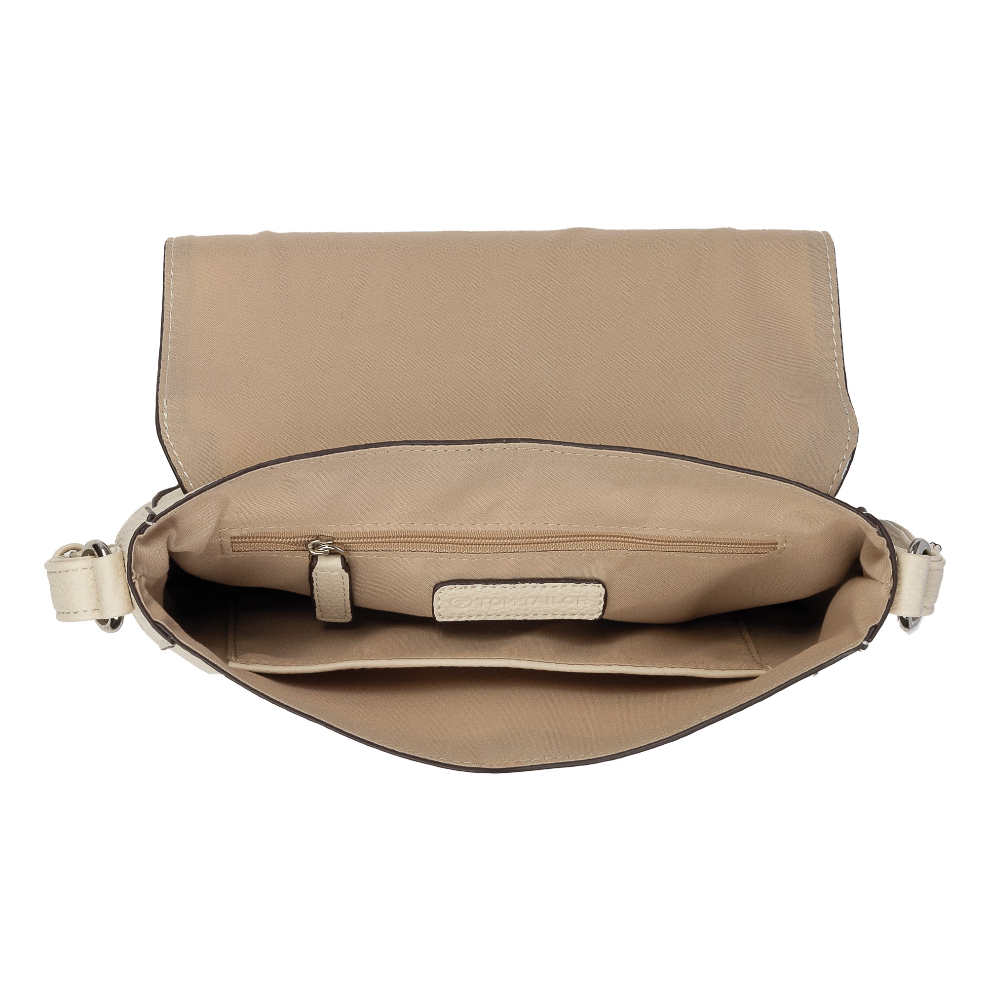 TOM TAILOR Satteltasche »Dahlia«, weiches Lederimitat in moderem Look mit Kontrastkanten und feinem Logo