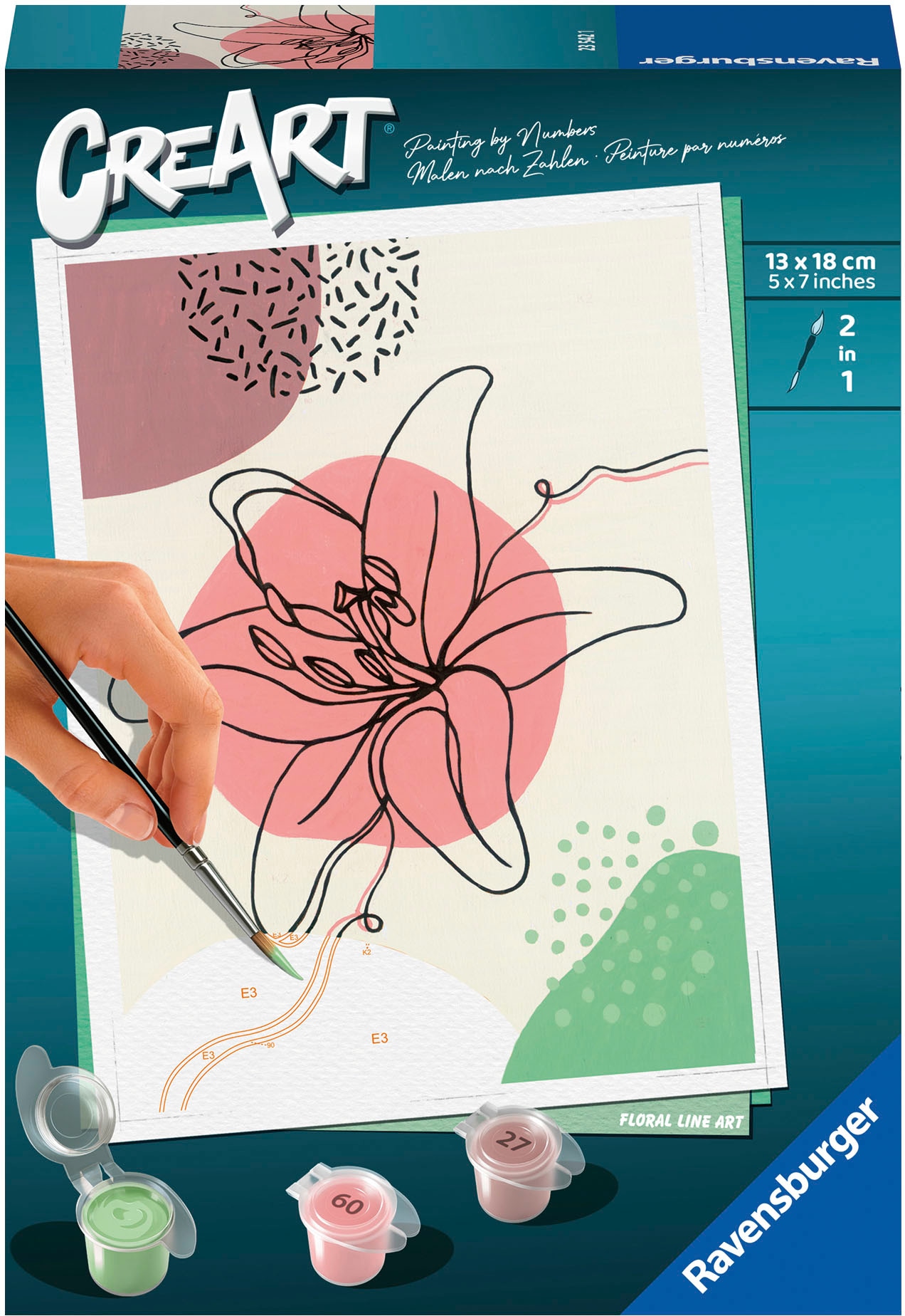 Ravensburger Malen nach Zahlen »CreArt, Floral Line Art«, Made in Europe;  FSC®- schützt Wald - weltweit