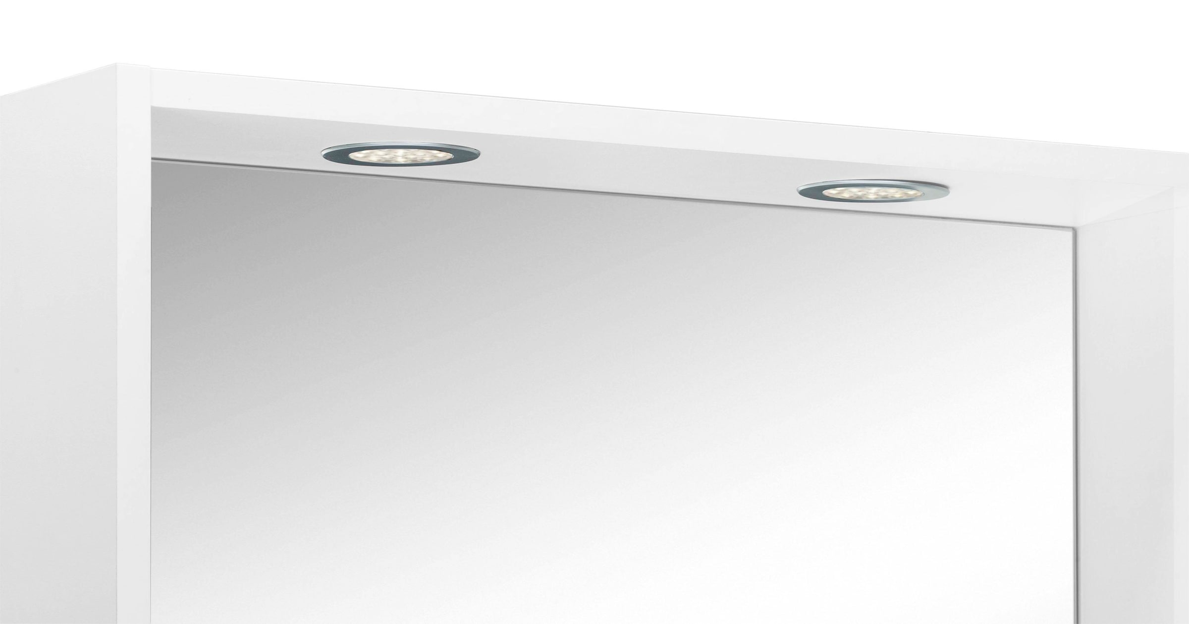 welltime Badmöbel-Set »Davos«, (3 St.), 2 Spiegel mit mit 2 Touch-LED-Einbauleuchten