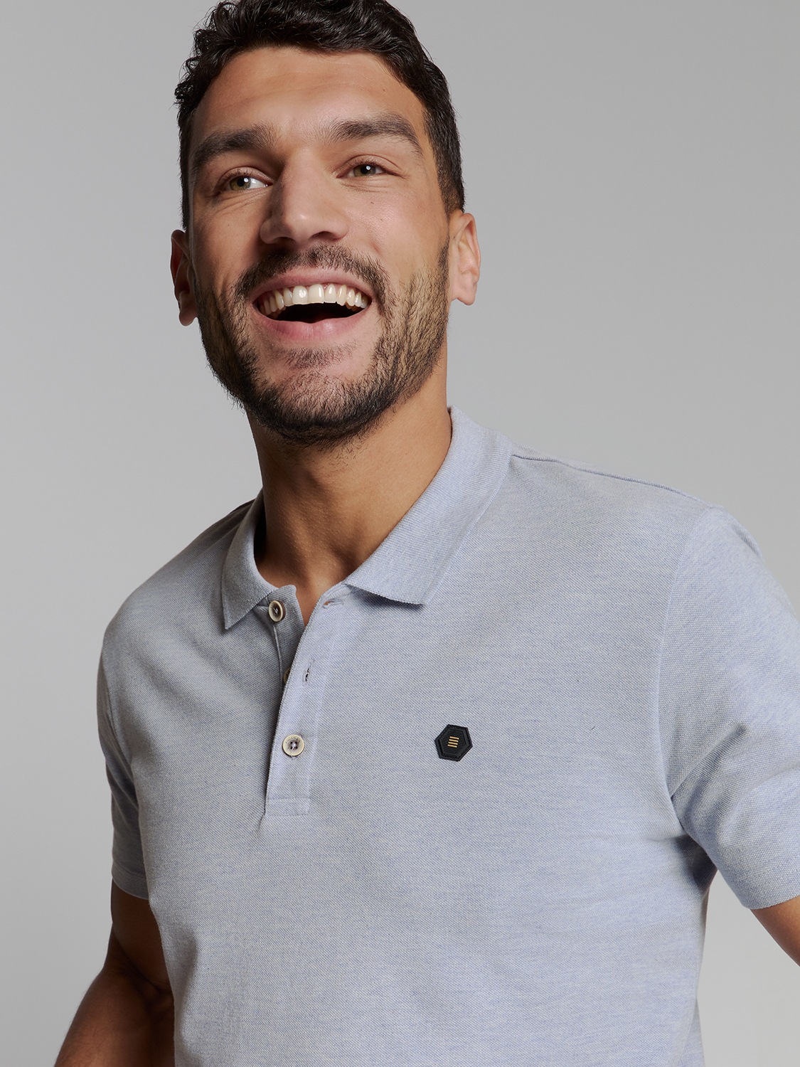 NO EXCESS Poloshirt »No Excess Poloshirt Polo Melange«