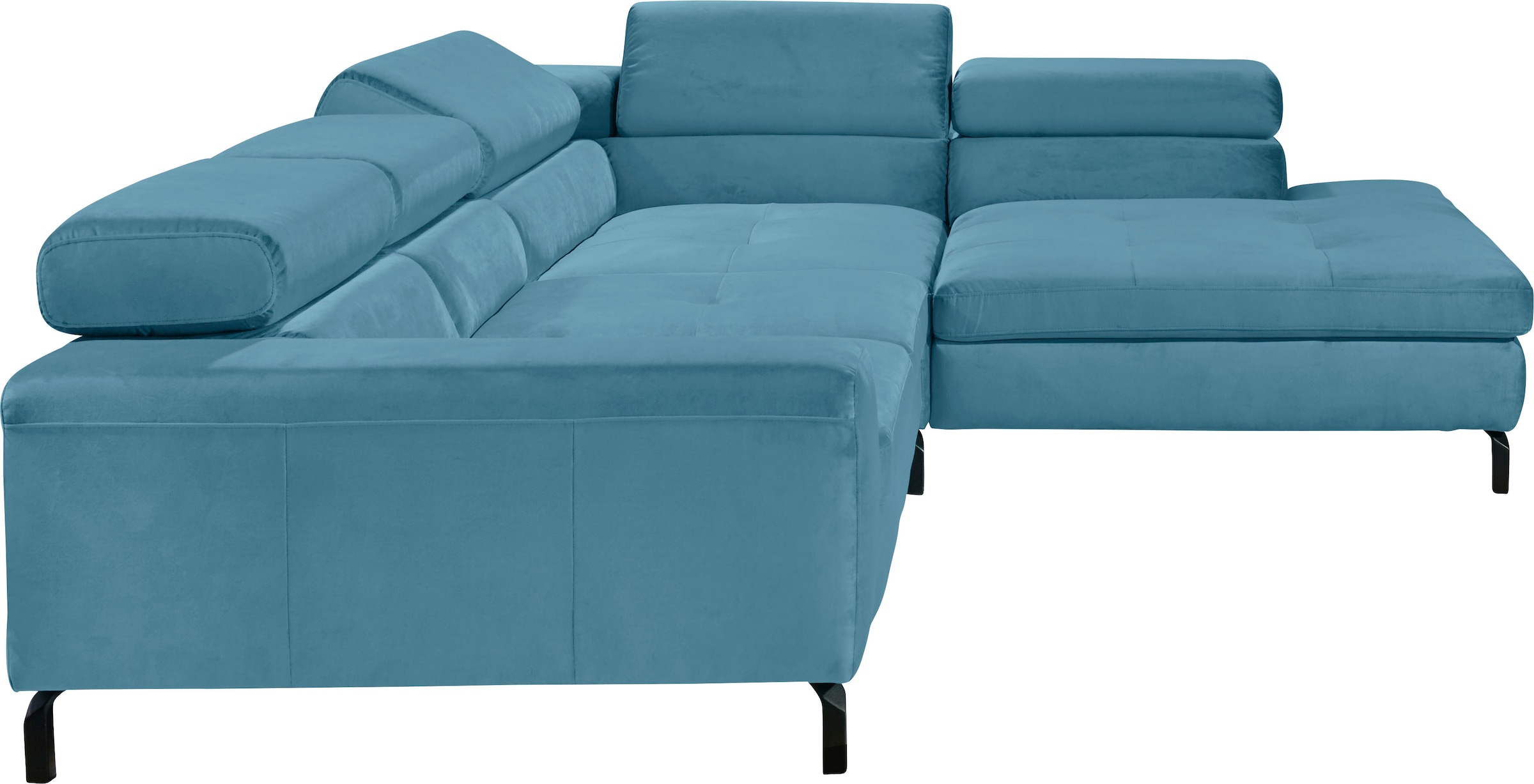 GALLERY M branded by Musterring Ecksofa »Felicia Due L-Form«, Wahlweise mit Sitzvorzug, inkl. Kopfteilverstellung, Sitzhöhe 40 cm