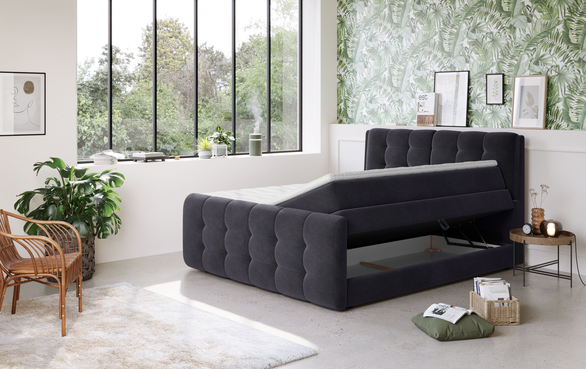 COTTA Boxspringbett »Fort mit Bettkasten, inkl. Topper«, erhältlich in verschiedenen Breiten (160cm, 180cm & 200cm)