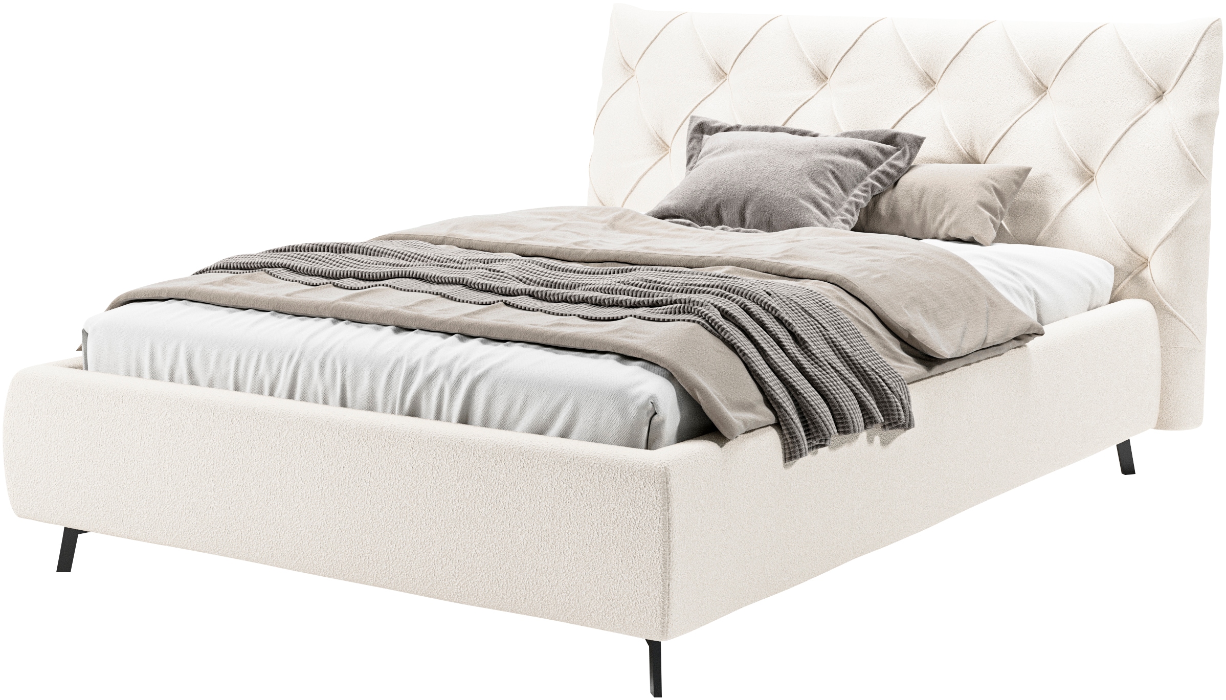 Home affaire "Elloree, in 4 Breiten bis 200cm, auch in Leder" Kopfteilhöhe 105 cm, belastbar bis 280 kg, auch in Überlänge 220cm