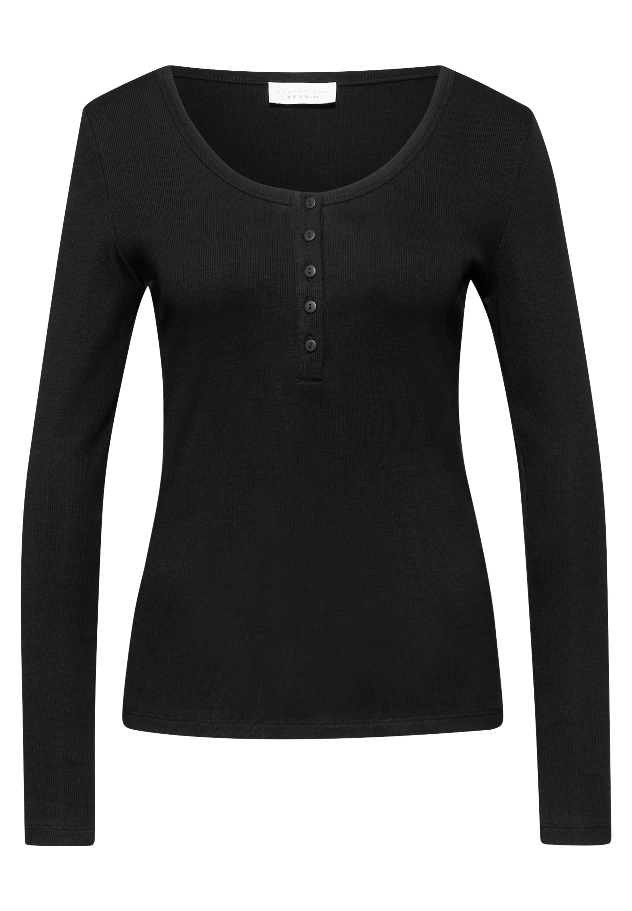 STREET ONE STUDIO Langarmshirt mit Rundhalsausschnitt