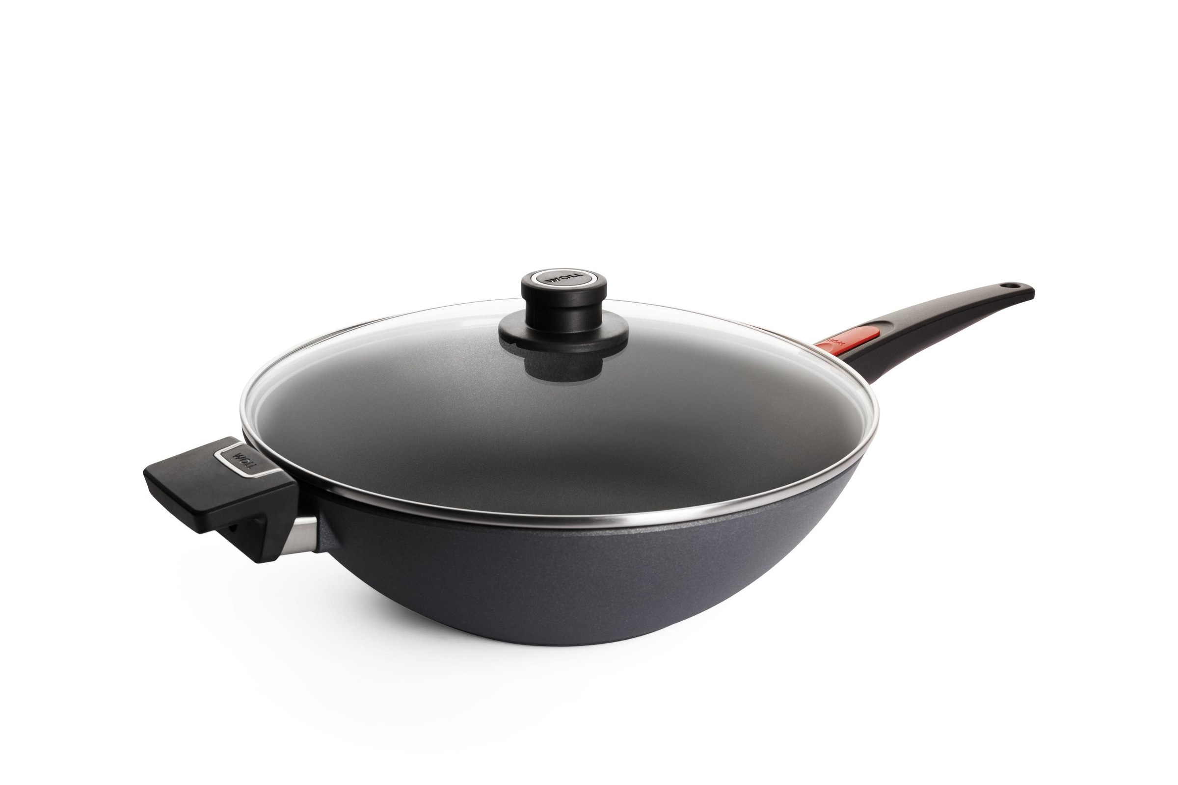 WOLL Wok "MADE IN GERMANY - Diamond Lite" Aluminiumguss Ø 34 cm, mit Glasdeckel, Induktion