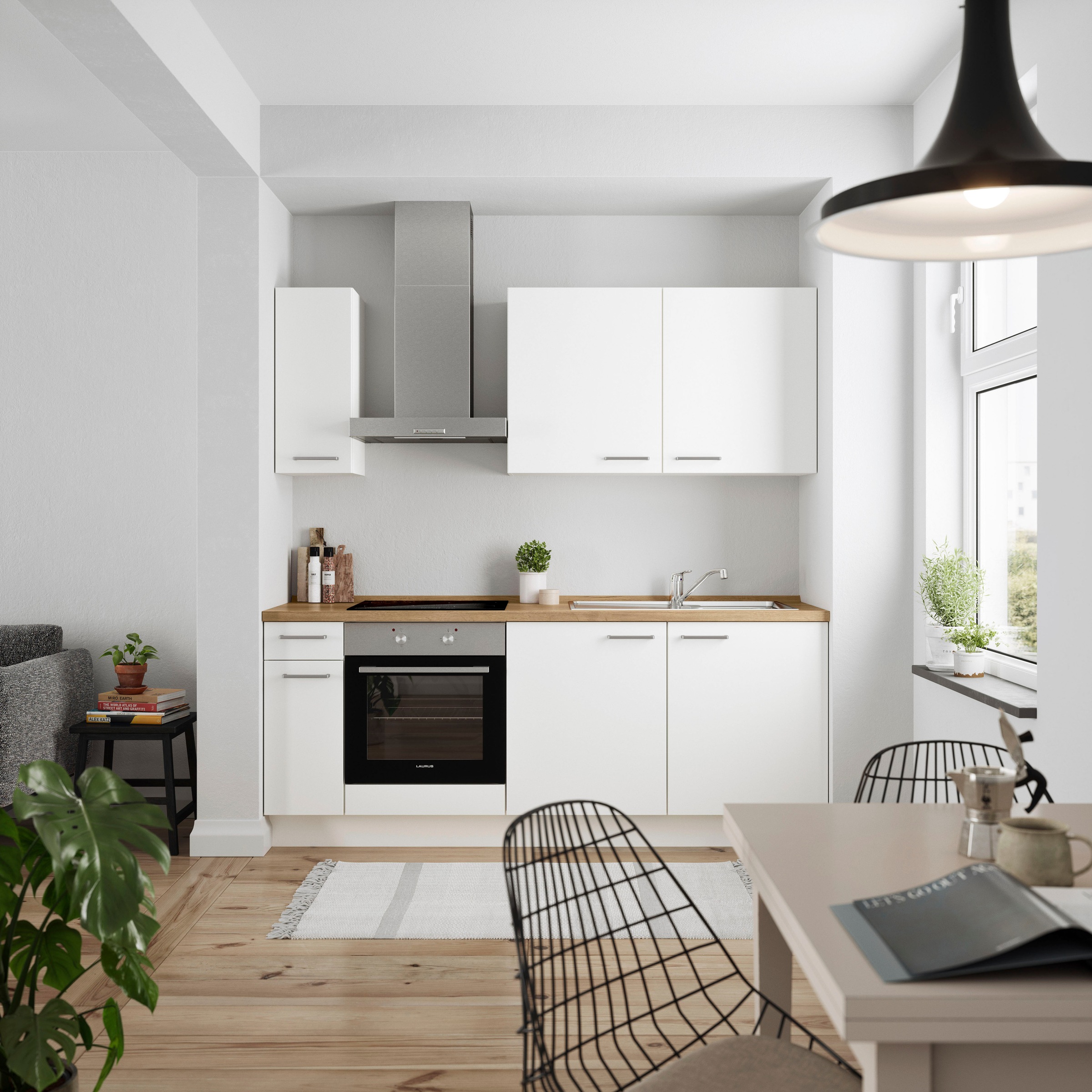 nobilia® Küchenzeile »"Touch I"«, vormontiert, Ausrichtung wählbar, Breite 210 cm, wahlw. mit E-Geräten