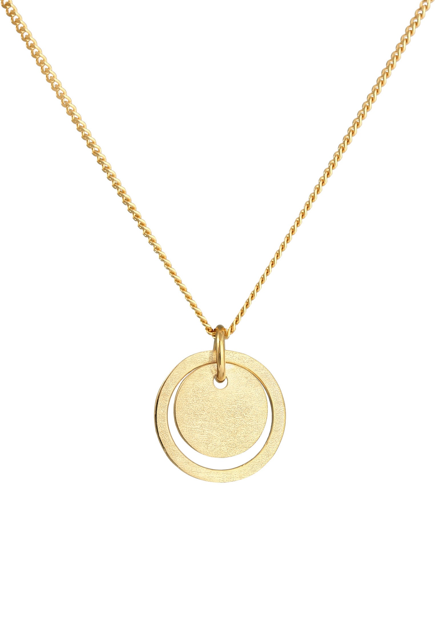 Elli Kette mit Anhänger »Kreis Rund Geo Trend Matt 925 Silber«