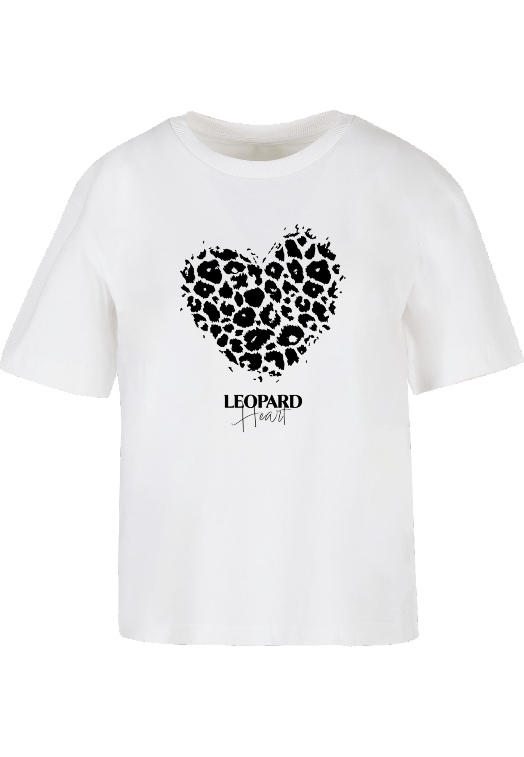Merchcode T-Shirt "Merchcode Ladies Leopard Heart Everyday Tee" 1 Stk.