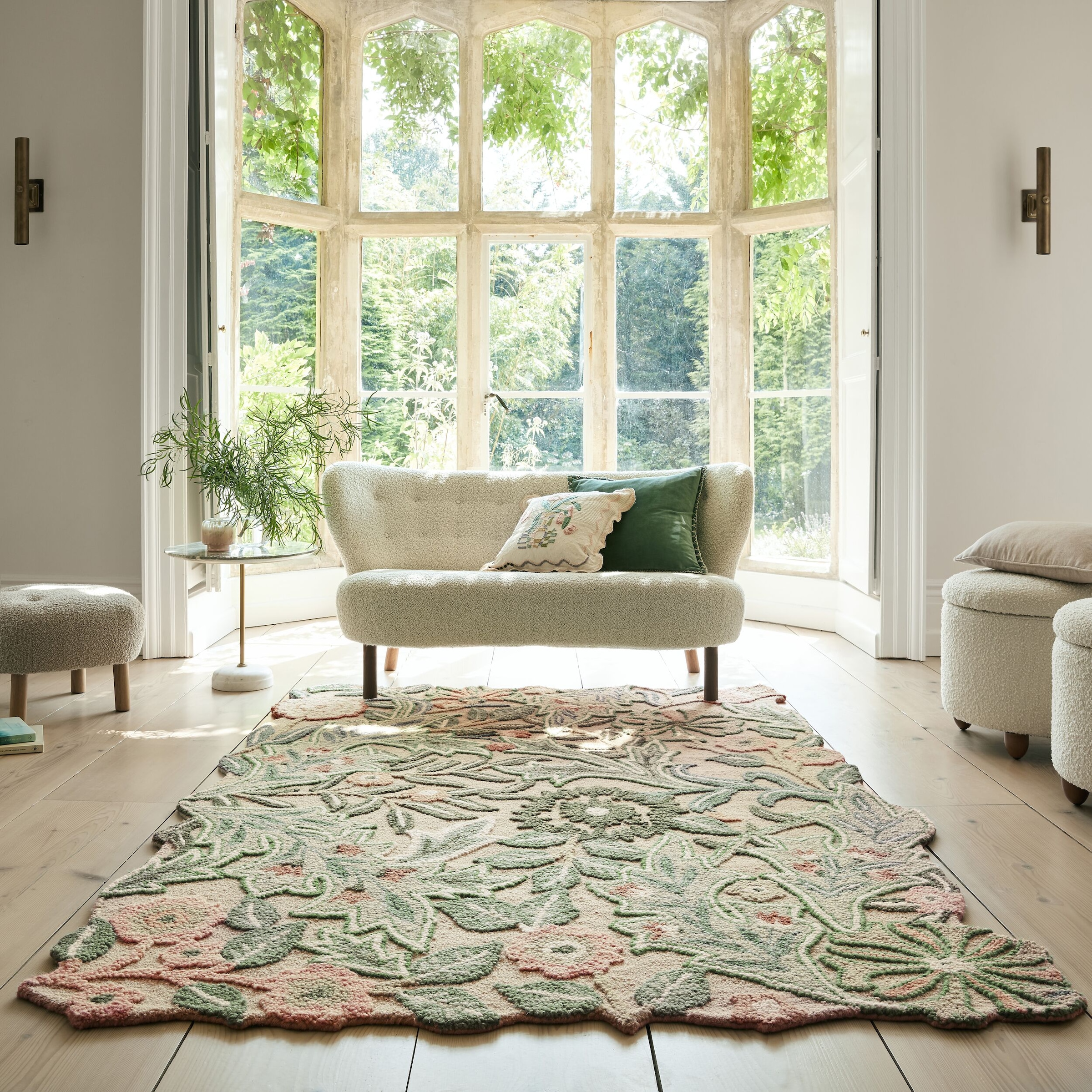 FLAIR RUGS Wollteppich "Bryony Floral" rechteckig 10 mm Höhe Wolltepich, Es günstig online kaufen