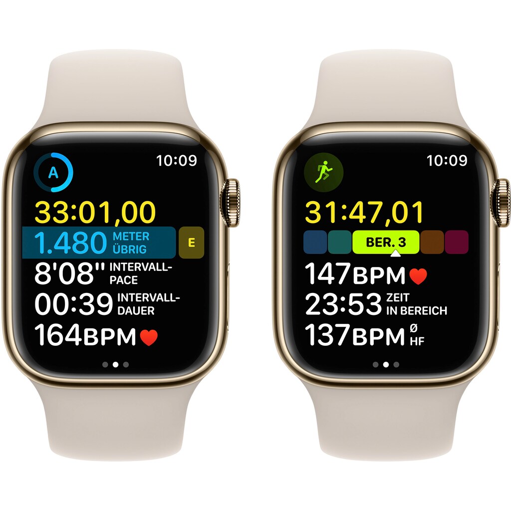 Apple Watch »Watch Series 8 GPS + Cellular 41mm Edelstahl«