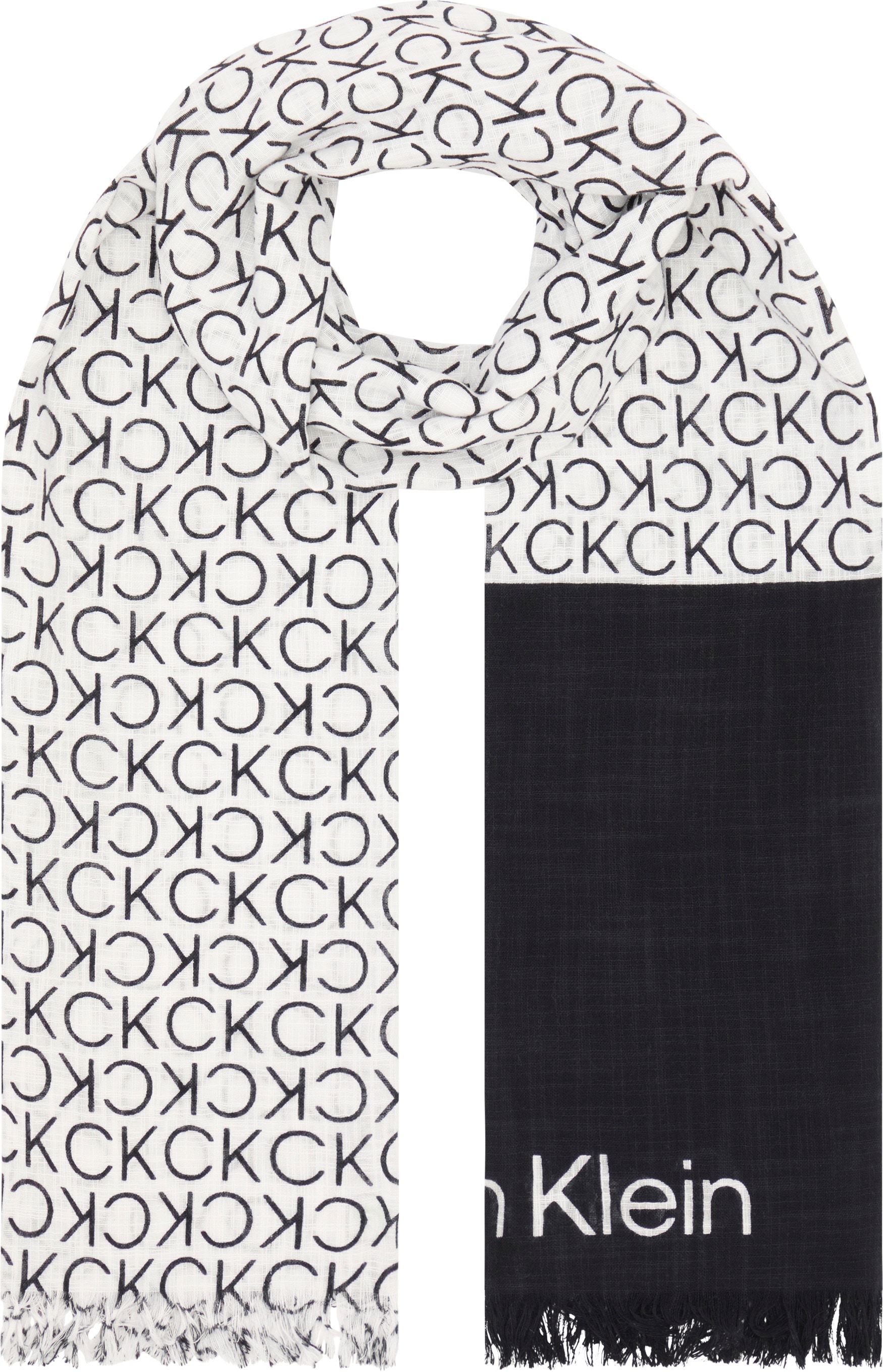 Calvin Klein šalikas »MONOGRAM COTTON GAUZE STOLE« ...