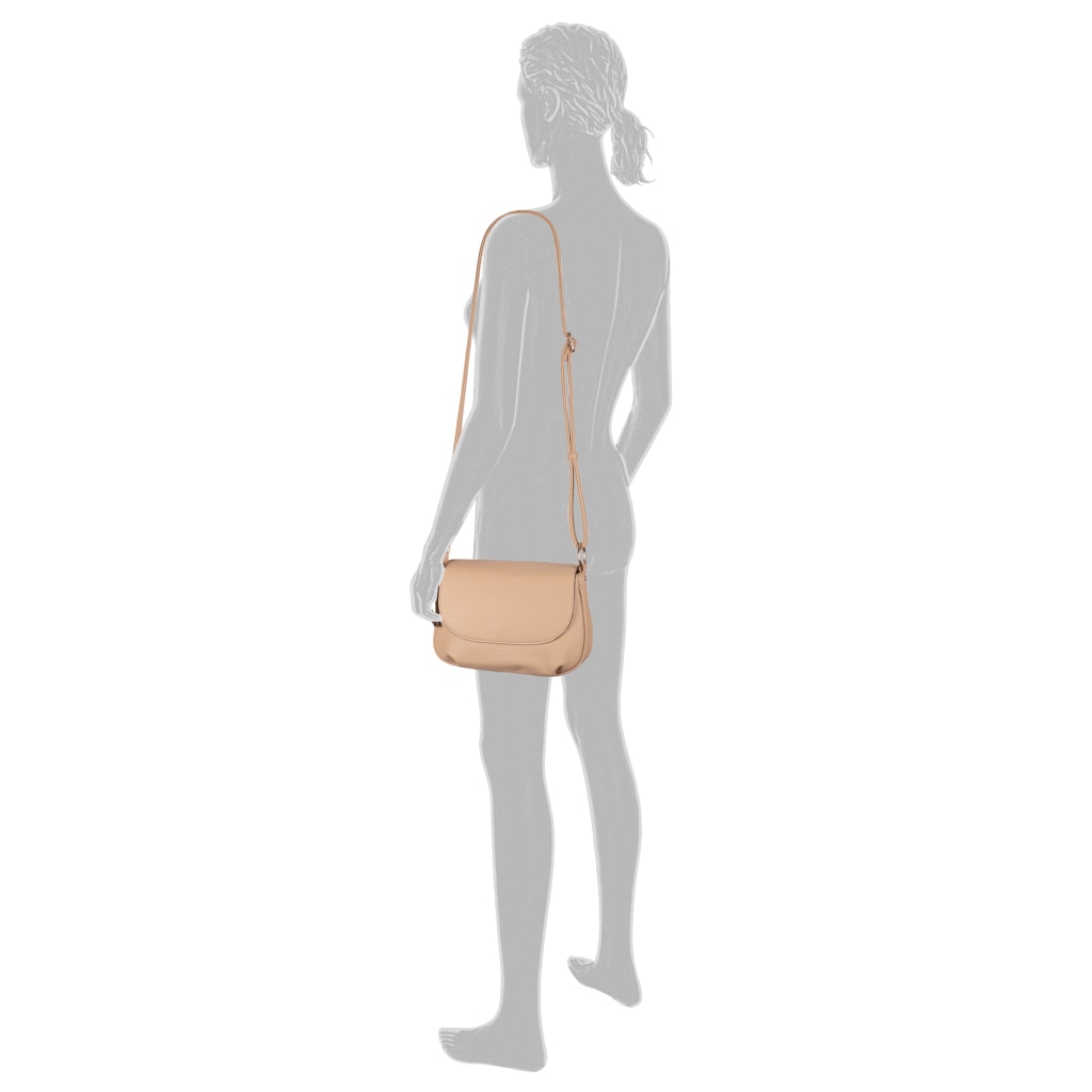 Gabor Satteltasche »Rosina« lässiger Look mit softem Material und markantem Metalldetail am Zipper