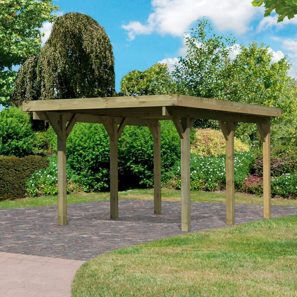 Karibu Einzelcarport »Classic 1«, Holz, 250 cm, braun