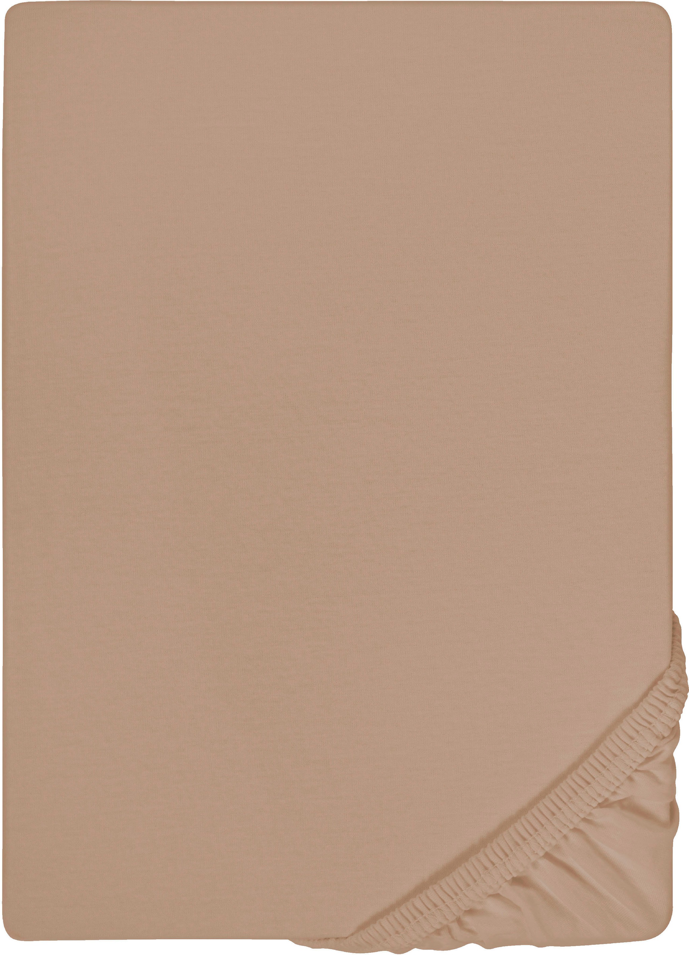 Biberna Spannbettlaken "0077866 Deluxe Jersey-Elastic Spannbetttuch 97% Baumwolle" Jersey mit Elasthan, Rundumgummi, bügelfrei, ab Größe 90 x 190 cm i