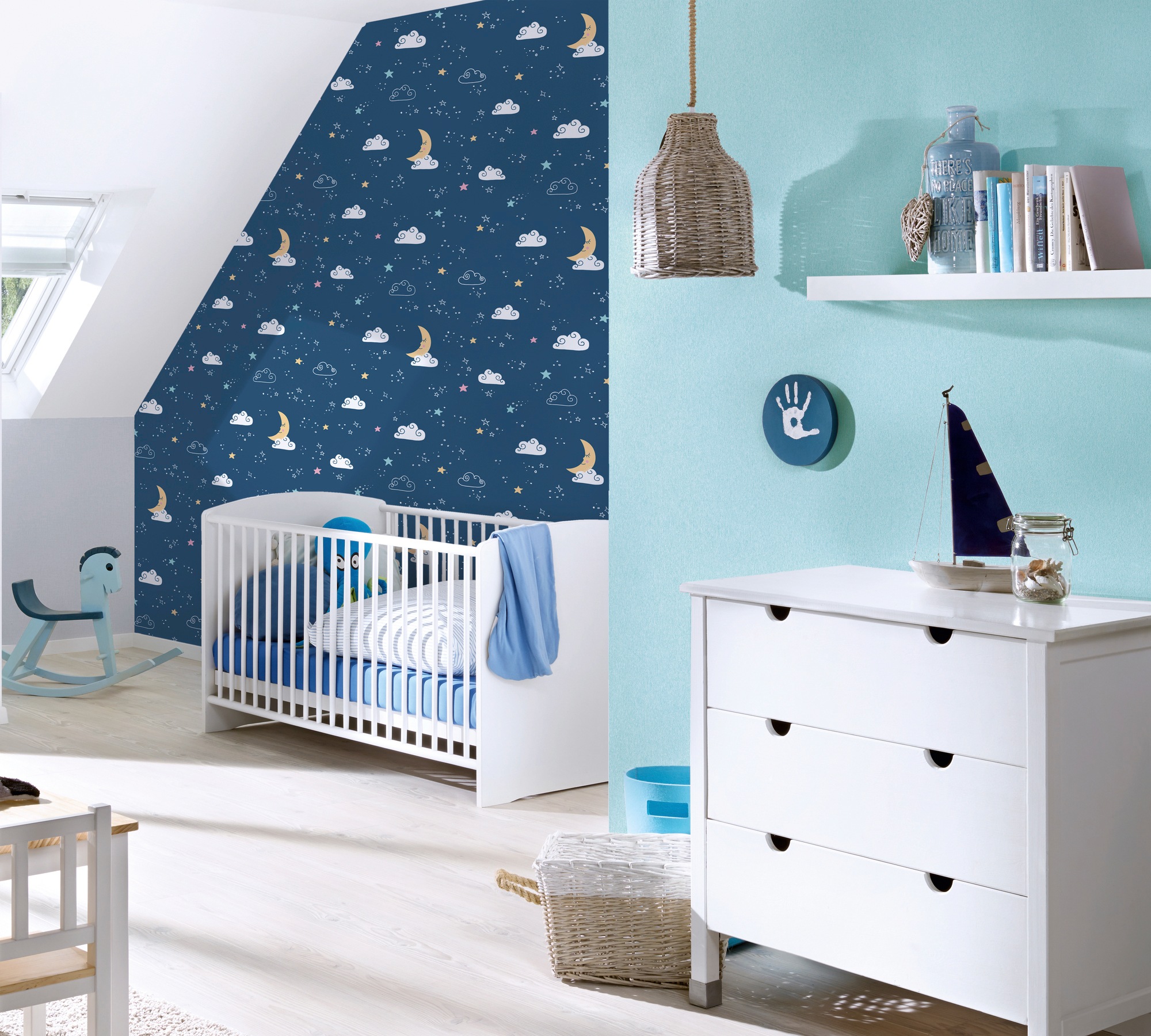 A.S. Création Vliestapete »Little Love«, Motiv-abstrakt-naturalistisch, Kindertapete Tapete Wolken Tapeten Kinderzimmer modern Design Optik