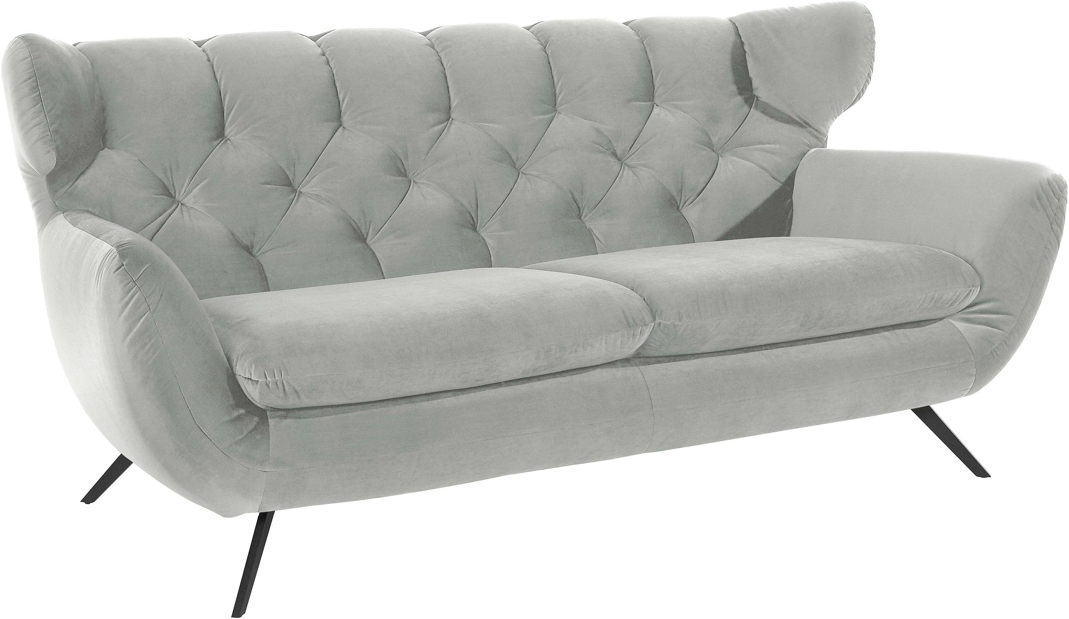 3C Candy 2,5-Sitzer "Beatrice, extravagantes Megasofa, bequem, Küchensofa, Breite 200cm" mit Rückensteppung im Rautenmuster, in Samt Optik oder in Breitcord