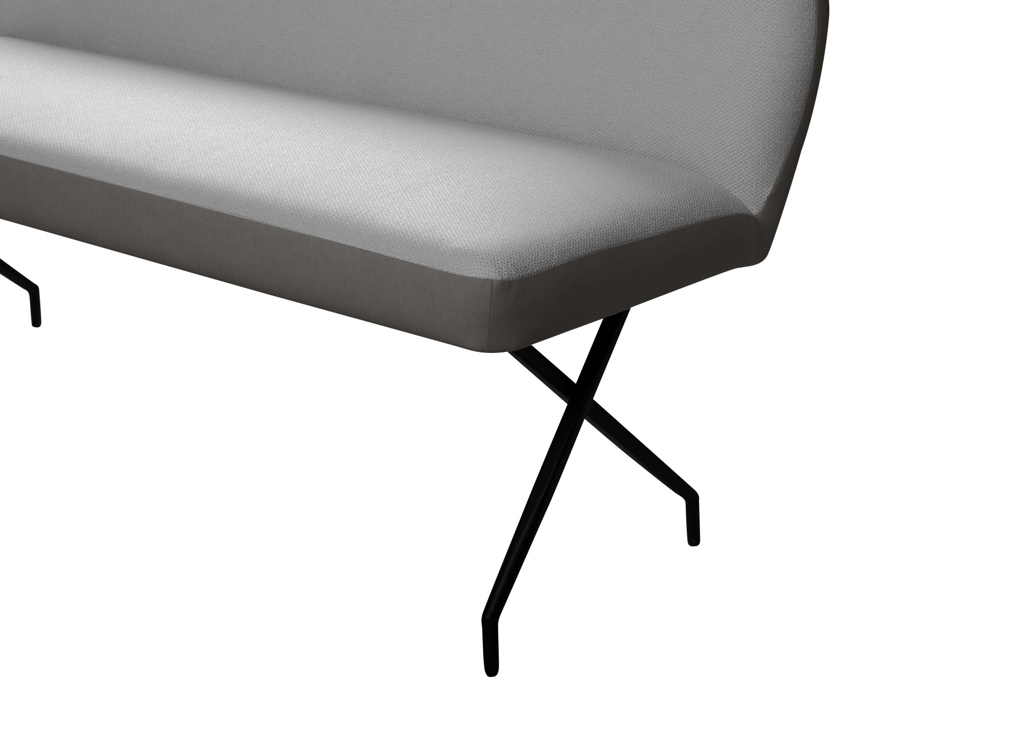 Home affaire Sitzbank »Bruna Esszimmerbank, Bank, Küchenbank, Polsterbank« Mattschwarzes Metallgestell, 2-Stoff-Design, Wellenfederung im Sitz