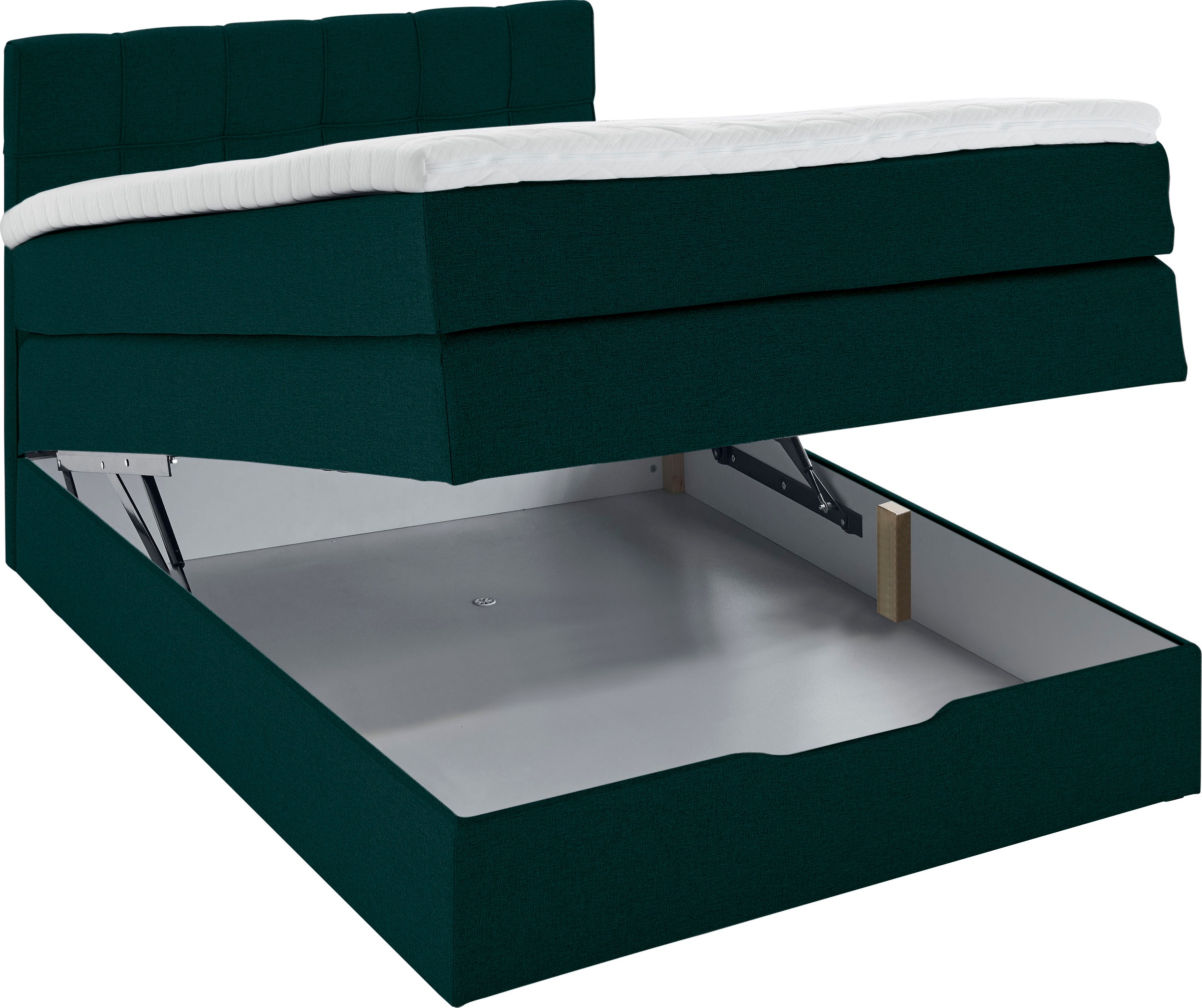 INOSIGN Boxspringbett »Fornoli«, inkl. Topper und Bettkasten, H3 in zwei Matratzenarten