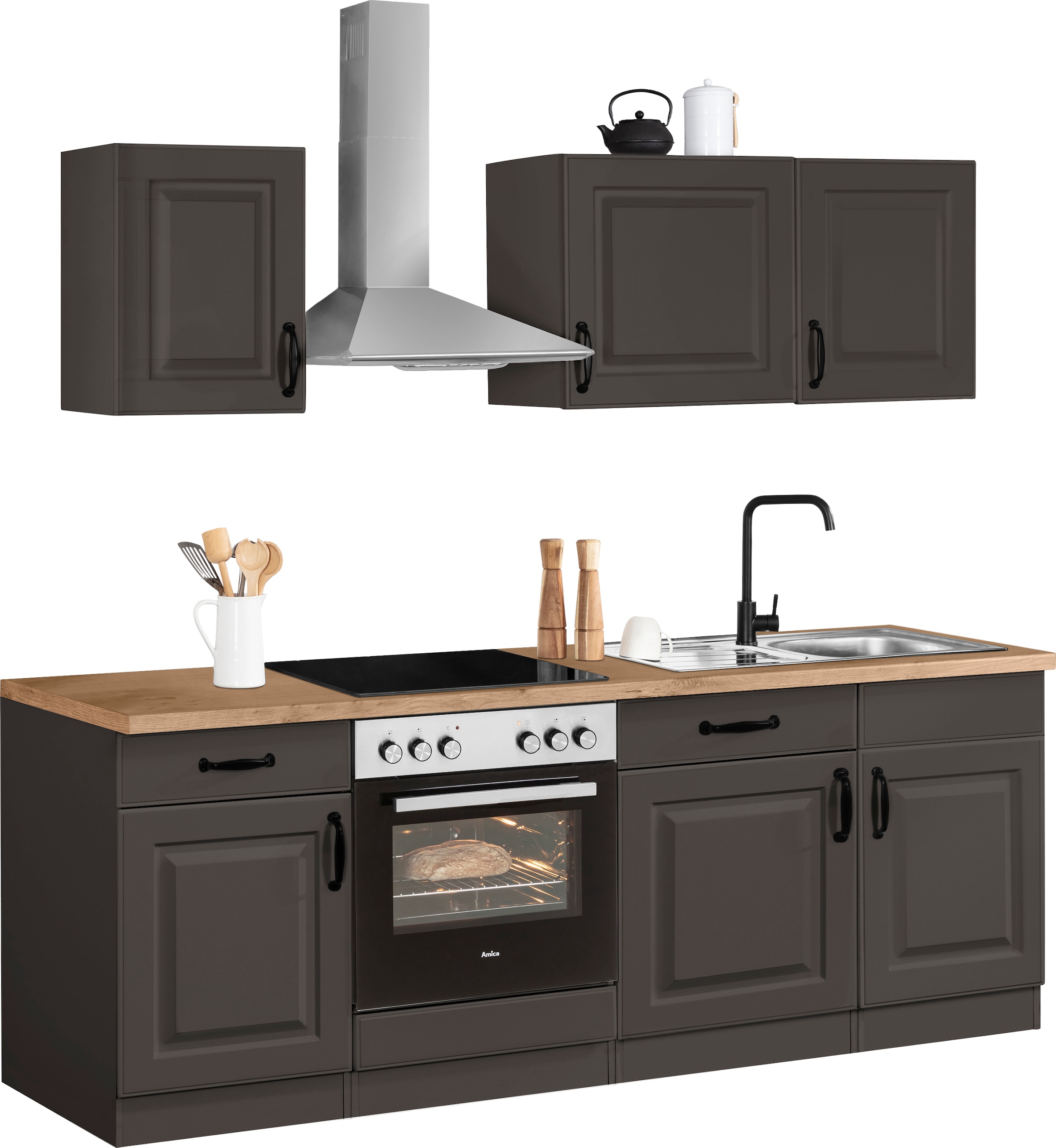 wiho Küchen Küchenzeile "Erla, TOPSELLER" ohne E-Geräte, Breite 220 cm günstig online kaufen