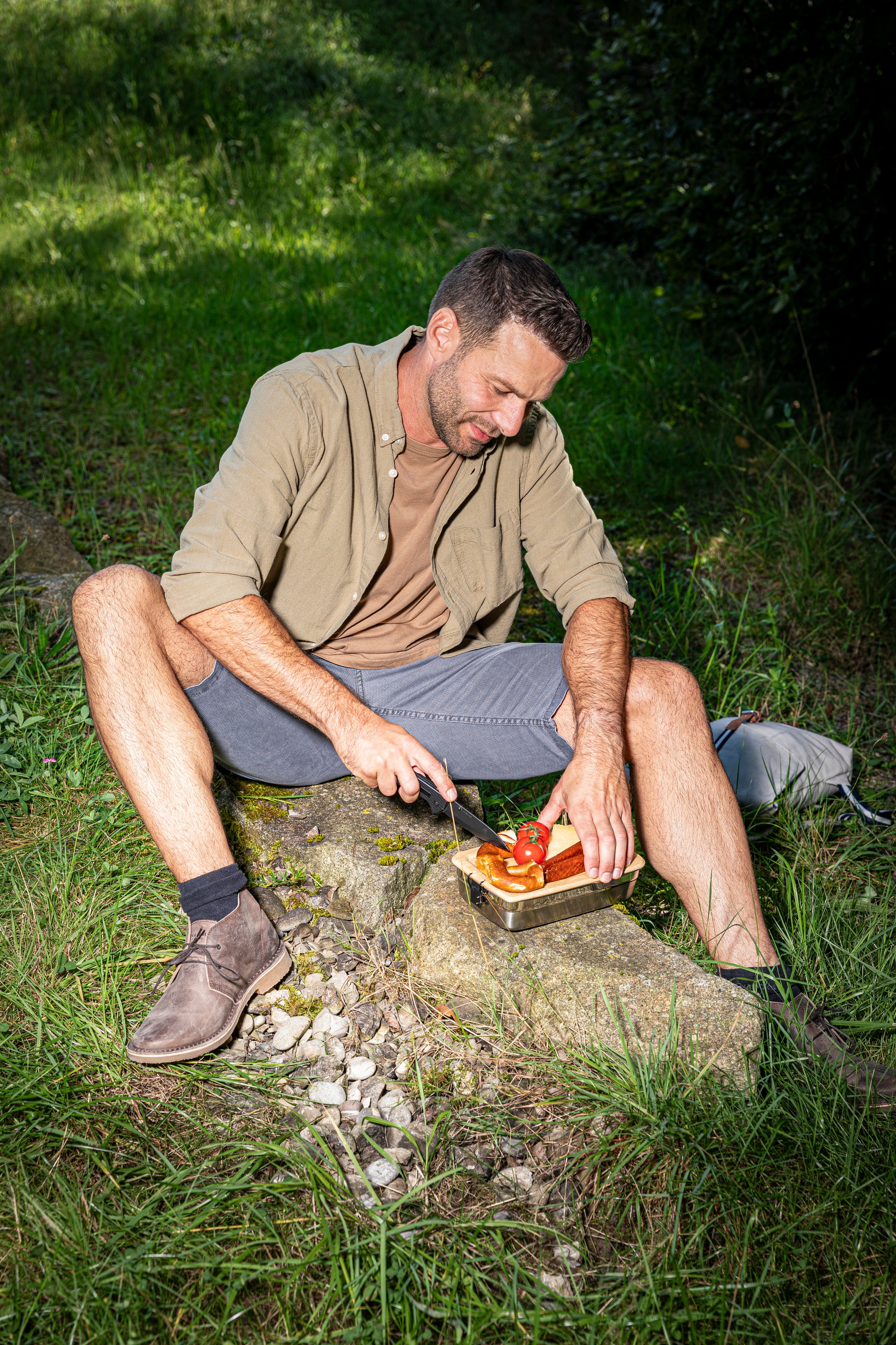RÖSLE Deckel »Brotzeitdeckel FLEXX 2GO 1,0 L eckig Bambus mit Clips« Deckel für 1,0 L Dose FLEXX 2GO