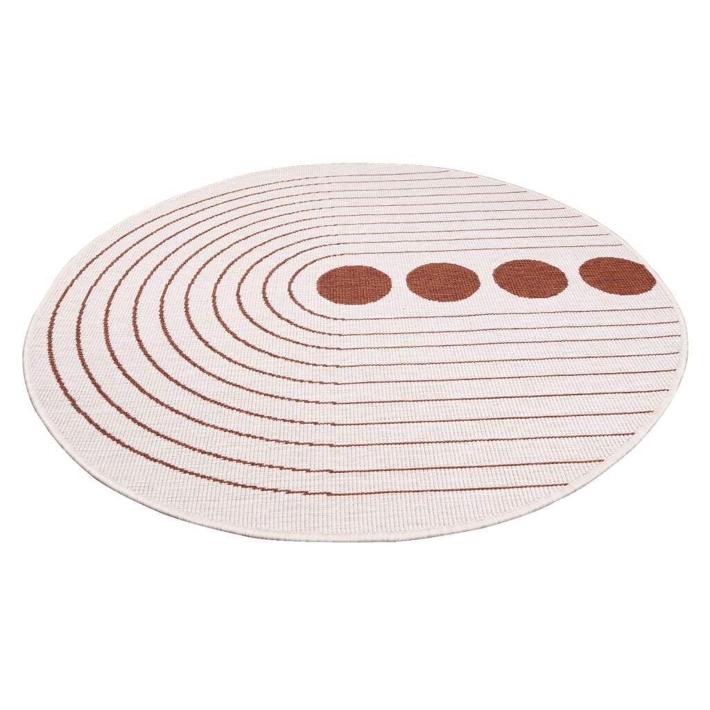Carpet City Outdoorteppich "DUO RUG 5739" rund 5 mm Höhe Wendeteppich Wette günstig online kaufen
