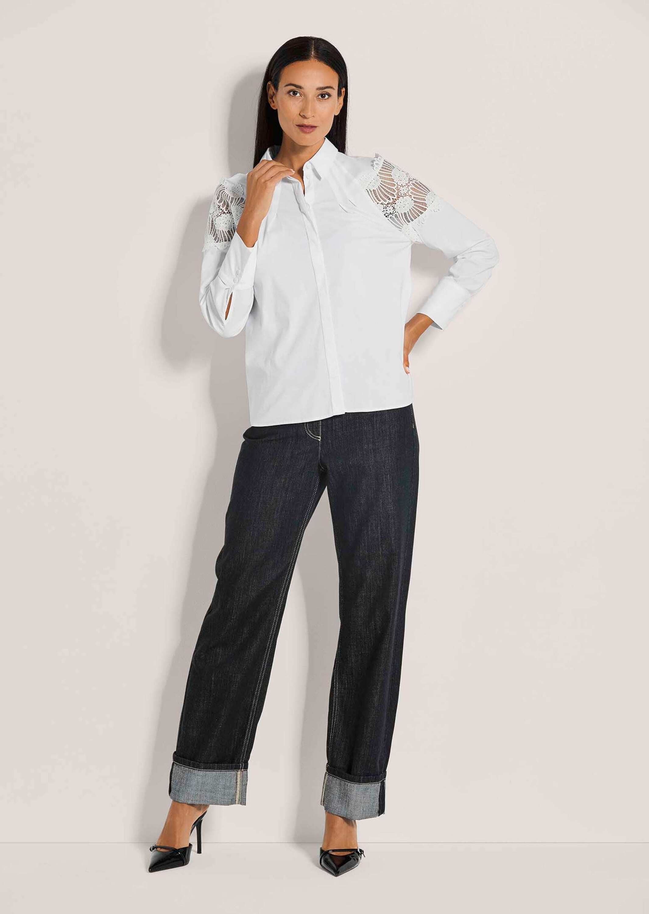 MADELEINE Hemdbluse "Bluse Hemdbluse mit Spitze" günstig online kaufen