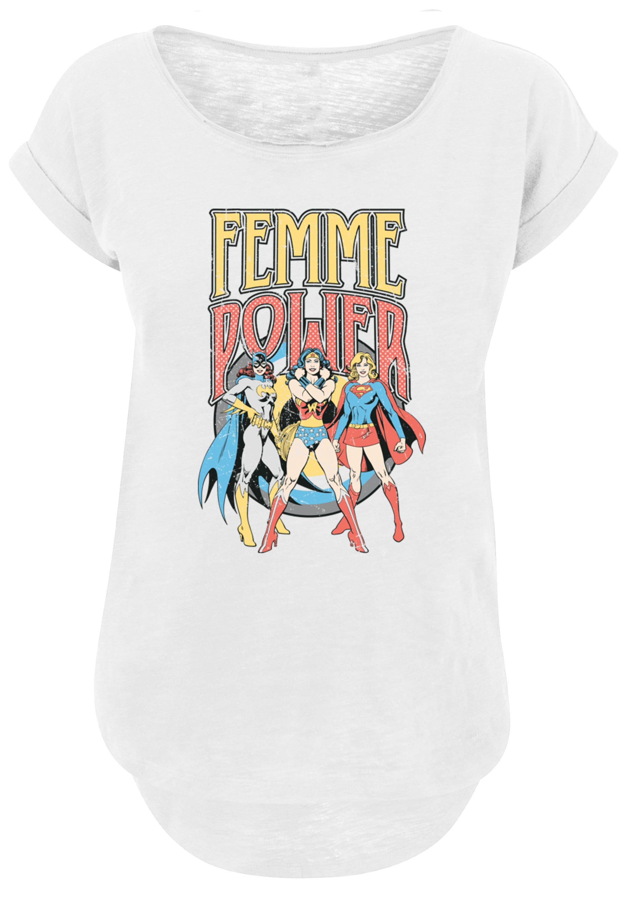 F4NT4STIC T-Shirt »DC Comics Superhelden Wonder Woman Femme Power«, Print