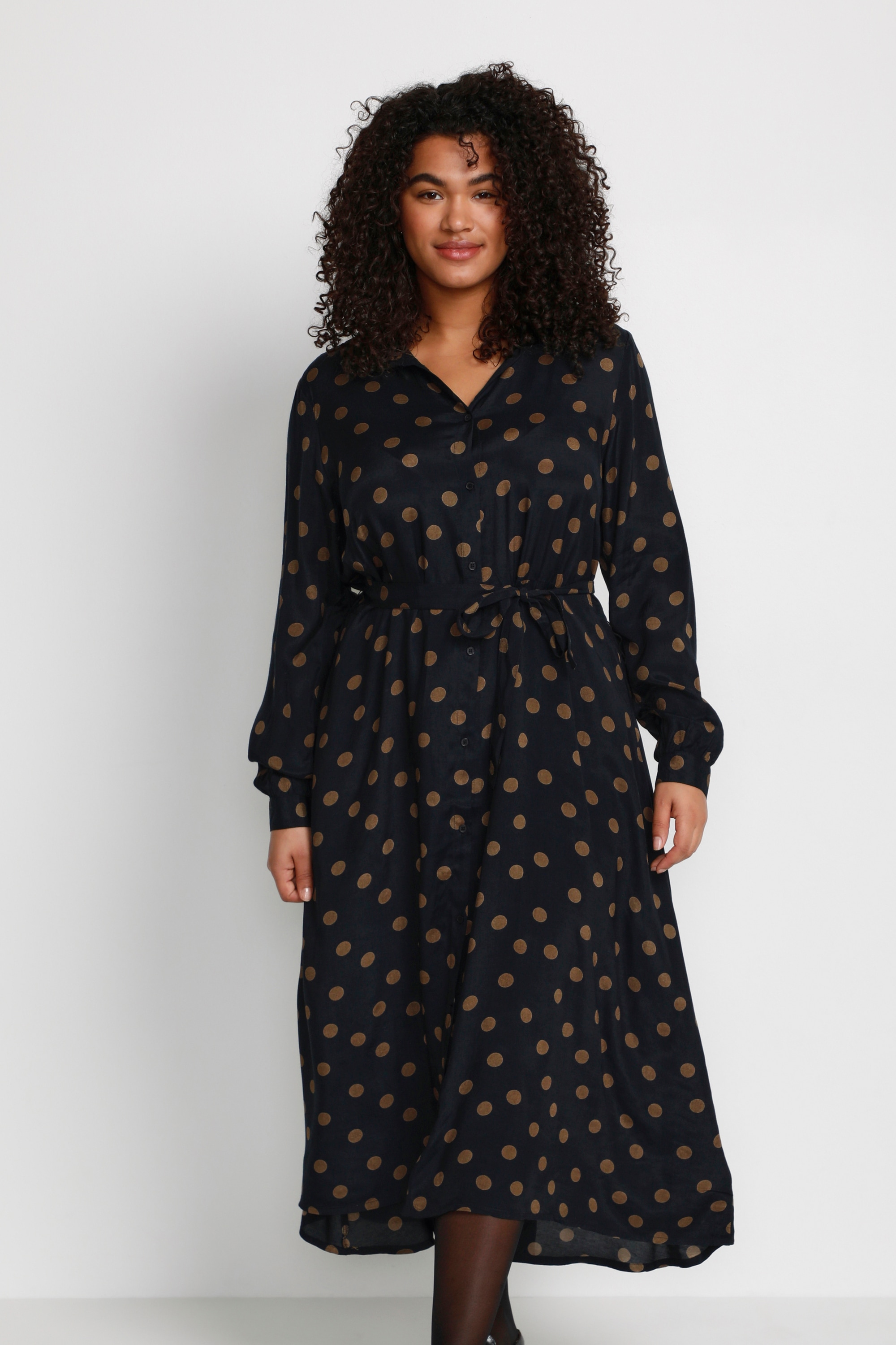 KAFFE Curve Midikleid »Damen Kleid KColivia«