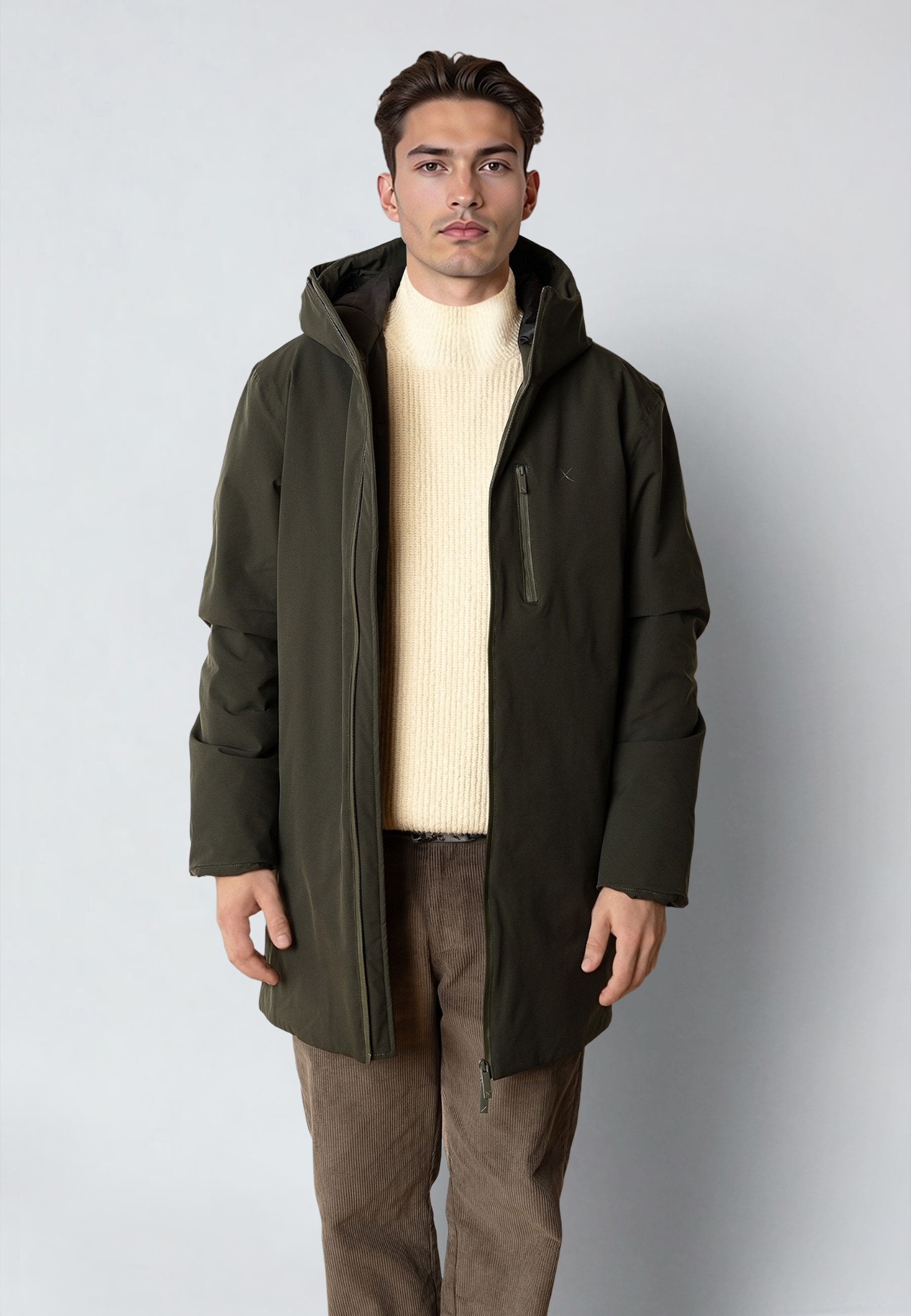 Clean Cut Copenhagen Winterjacke »Clean Cut Copenhagen Mathias Coat« 1 Stk. tlg. mit Kapuze