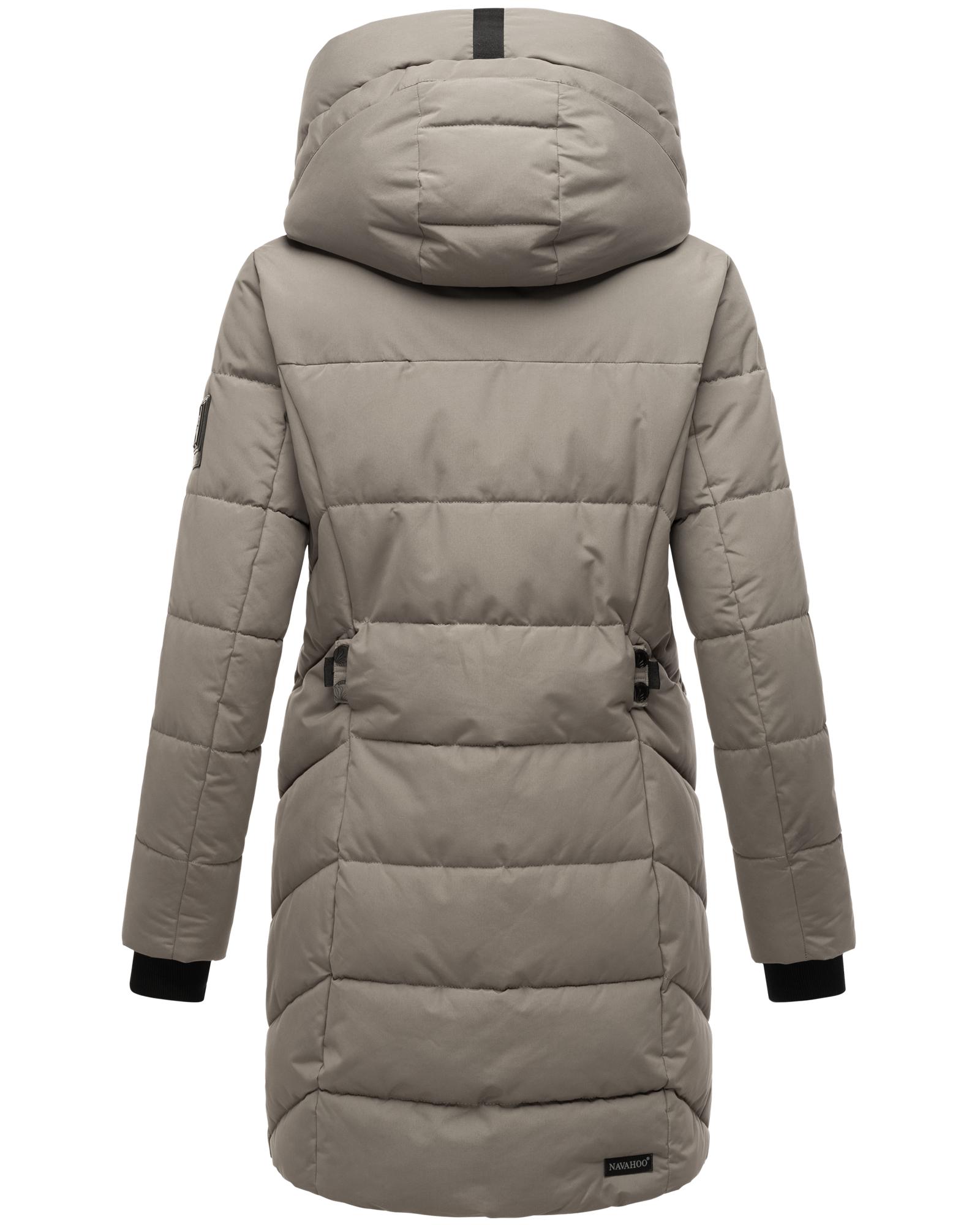 Thumbnail - Navahoo Steppmantel "Knutschilein", Stylischer Damenmantel mit abnehmbarem Fleece-Kragen