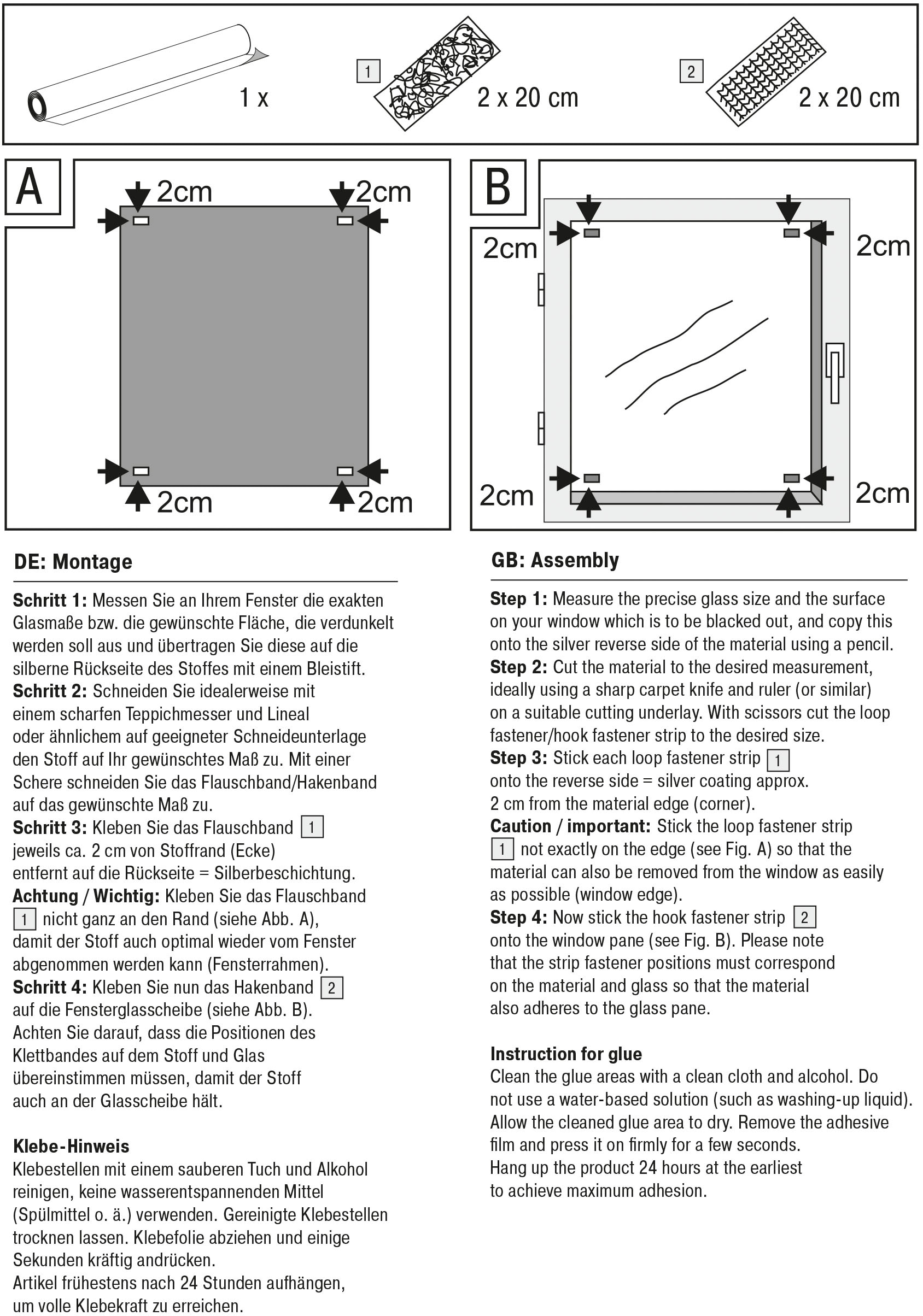 GARDINIA Sonnenschutz »Dachfenster Sonnenschutz Thermo«, Thermo mit Haftfix, verdunkelnd, Beschichtung | St., 1 BAUR