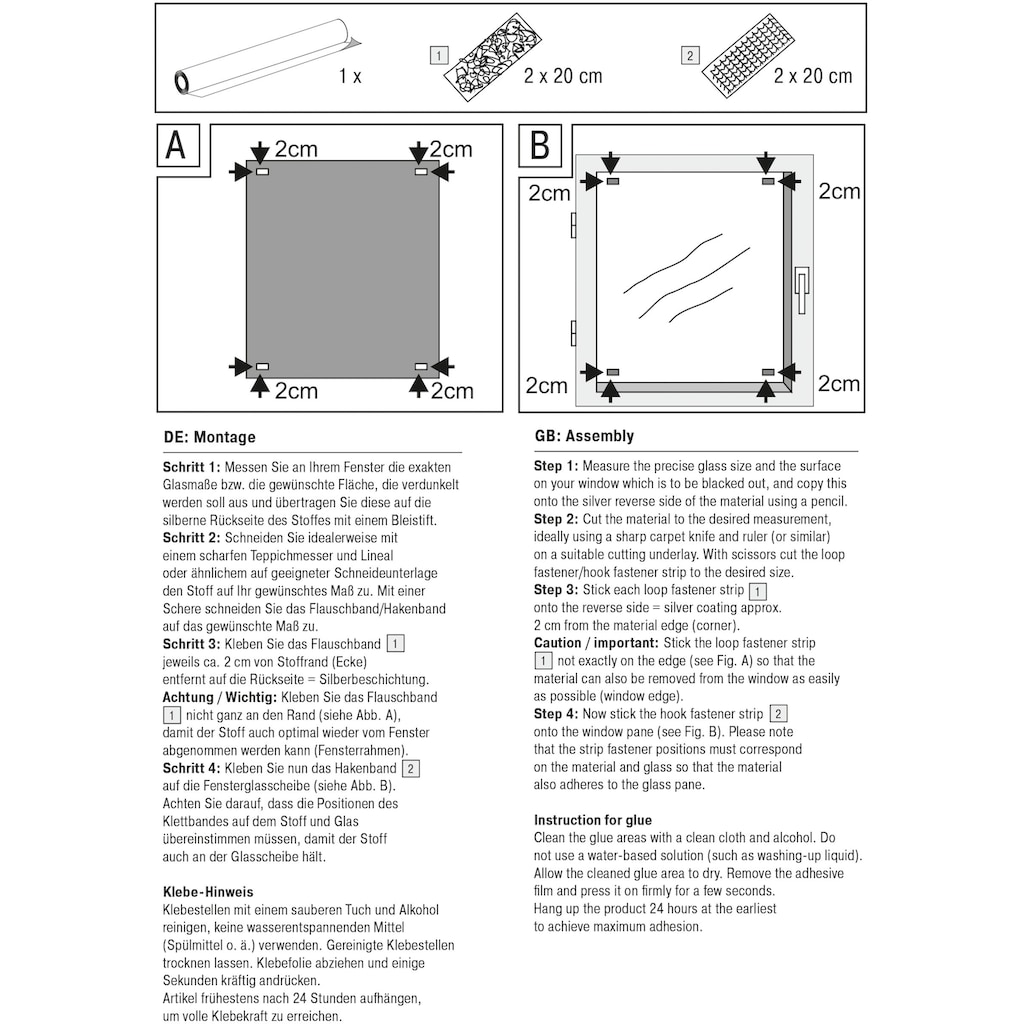 GARDINIA Sonnenschutz »Dachfenster Sonnenschutz Thermo«, 1 St., verdunkelnd, Haftfix