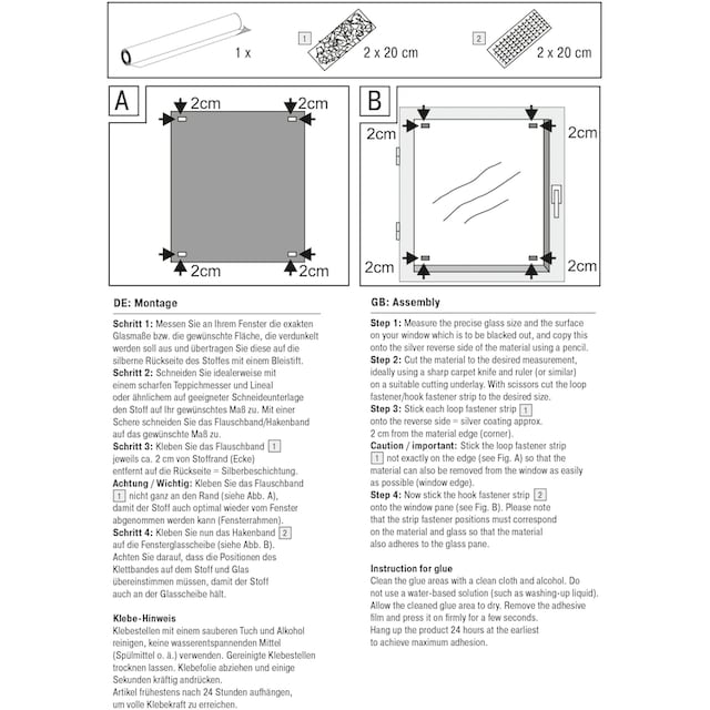 GARDINIA Sonnenschutz »Dachfenster Sonnenschutz Thermo«, 1 St., verdunkelnd,  Haftfix, mit Thermo Beschichtung | BAUR