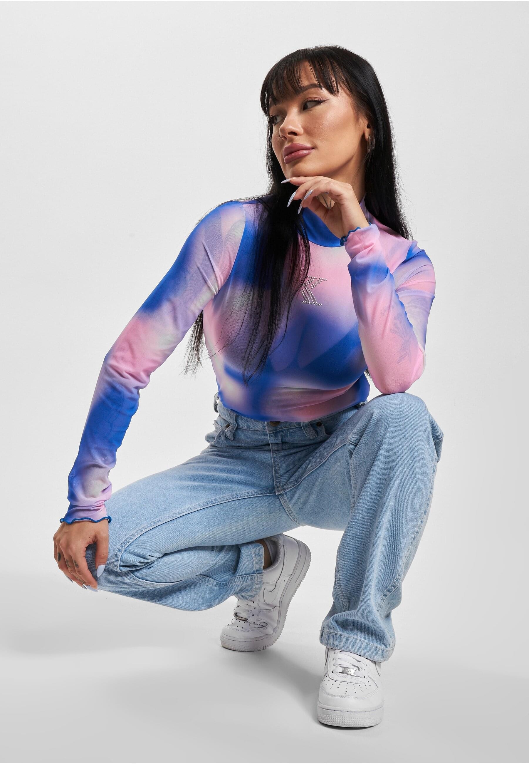 Karl Kani T-Shirt »Karl Kani Damen KW234-003-2 KK Studded Og Mesh Ls« 1 Stk.