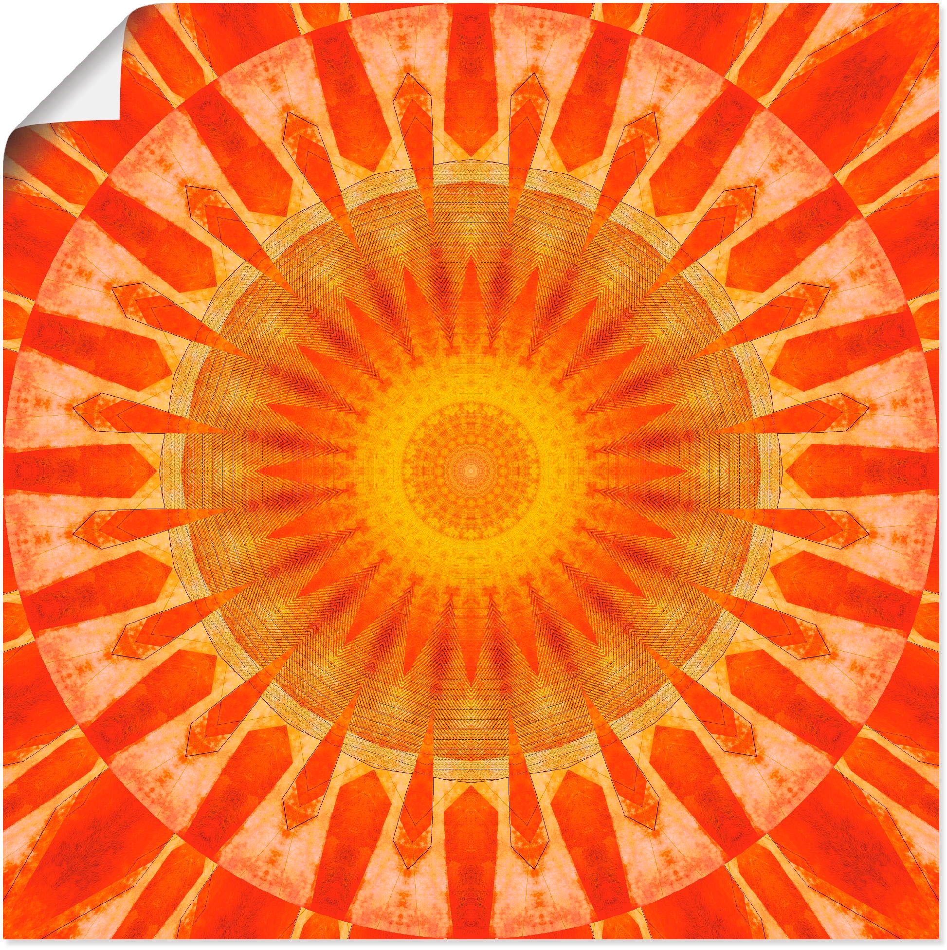 Artland Wandbild "Mandala Sonnenuntergang", klassische Fantasie, (1 St.), a günstig online kaufen