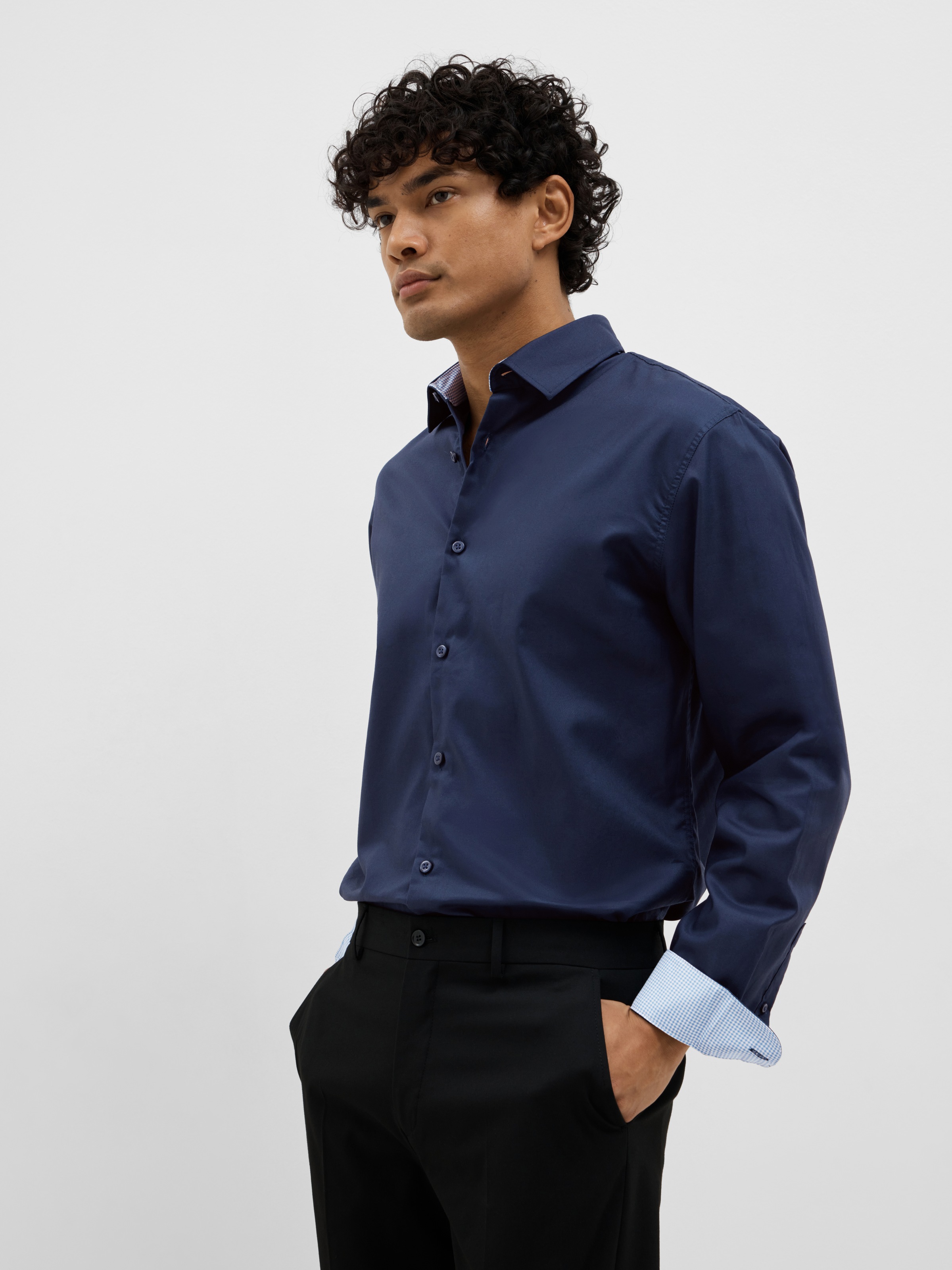 SELECTED Langarmhemd "SLHSLIMZARK LS SHIRT" günstig online kaufen