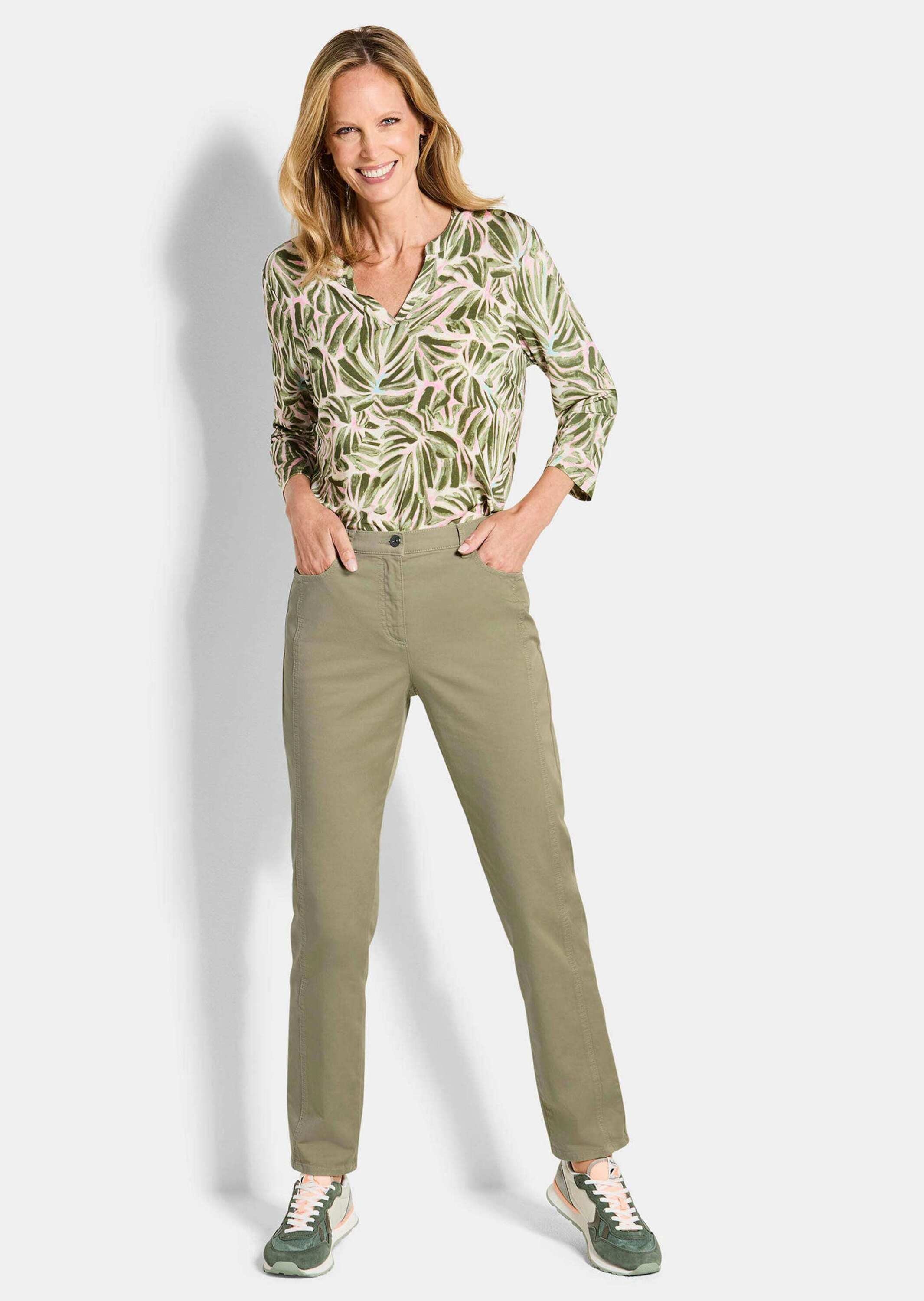 GOLDNER Stoffhose »Kurzgröße Schmale Hose LOUISA mit Schlank-Effekt«