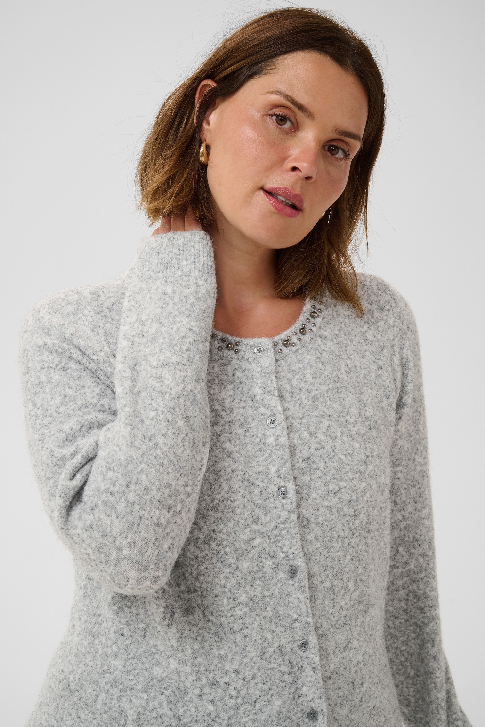KAFFE Curve Strickjacke »Damen Strickjacke KCselia«