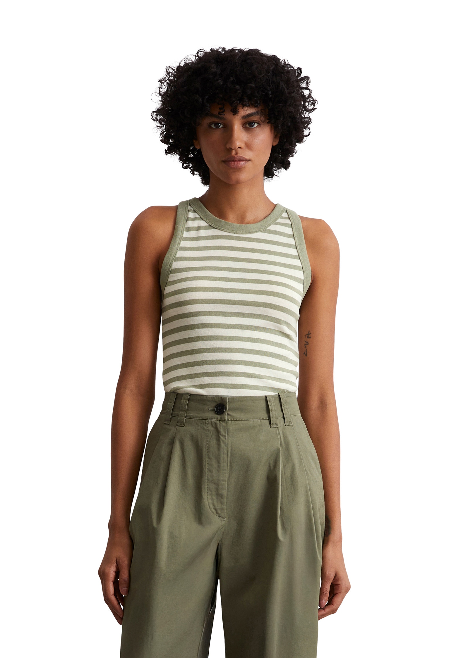 Marc OPolo T-Shirt "aus Organic-Cotton-Rib-Jersey" günstig online kaufen