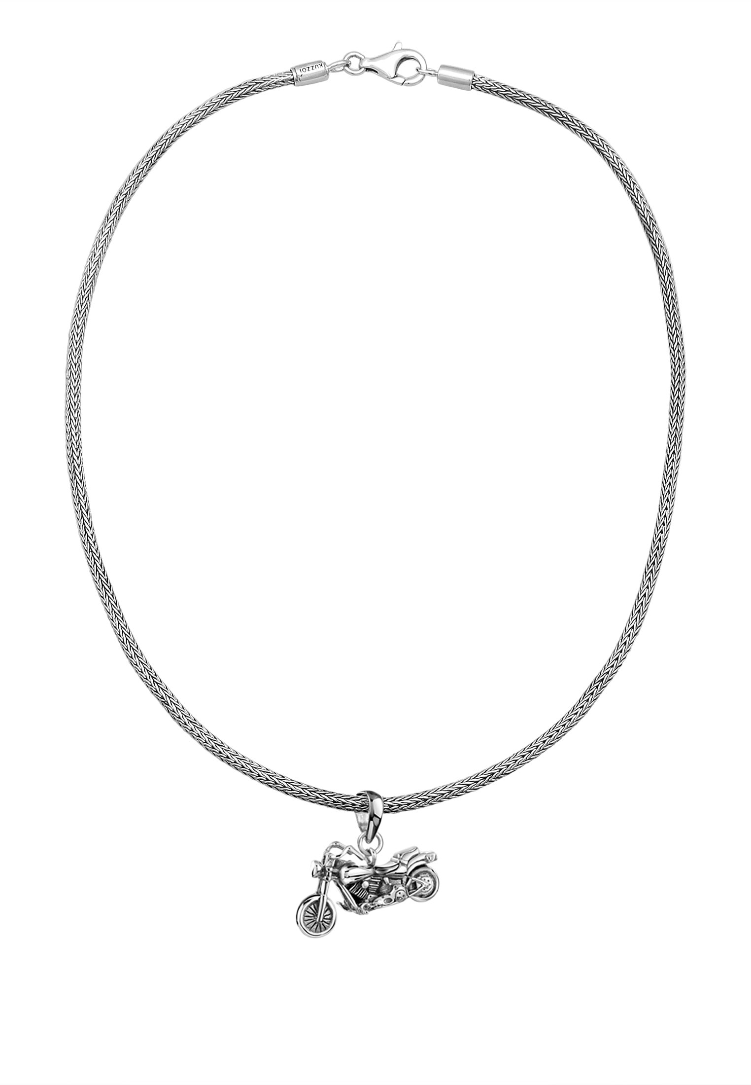 Kuzzoi Kette mit Anhänger »Herren Schlangenkette Motorrad Bike 925 Silber«