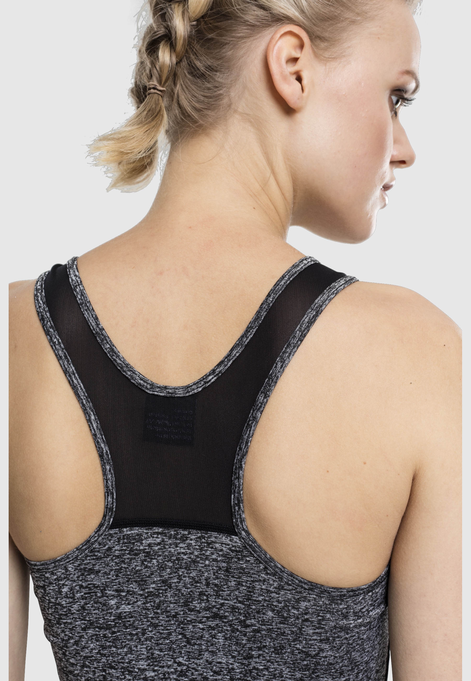URBAN CLASSICS Tanktop »Urban Classics Damen Ladies Active Melange Trainings Top« 1 Stk.