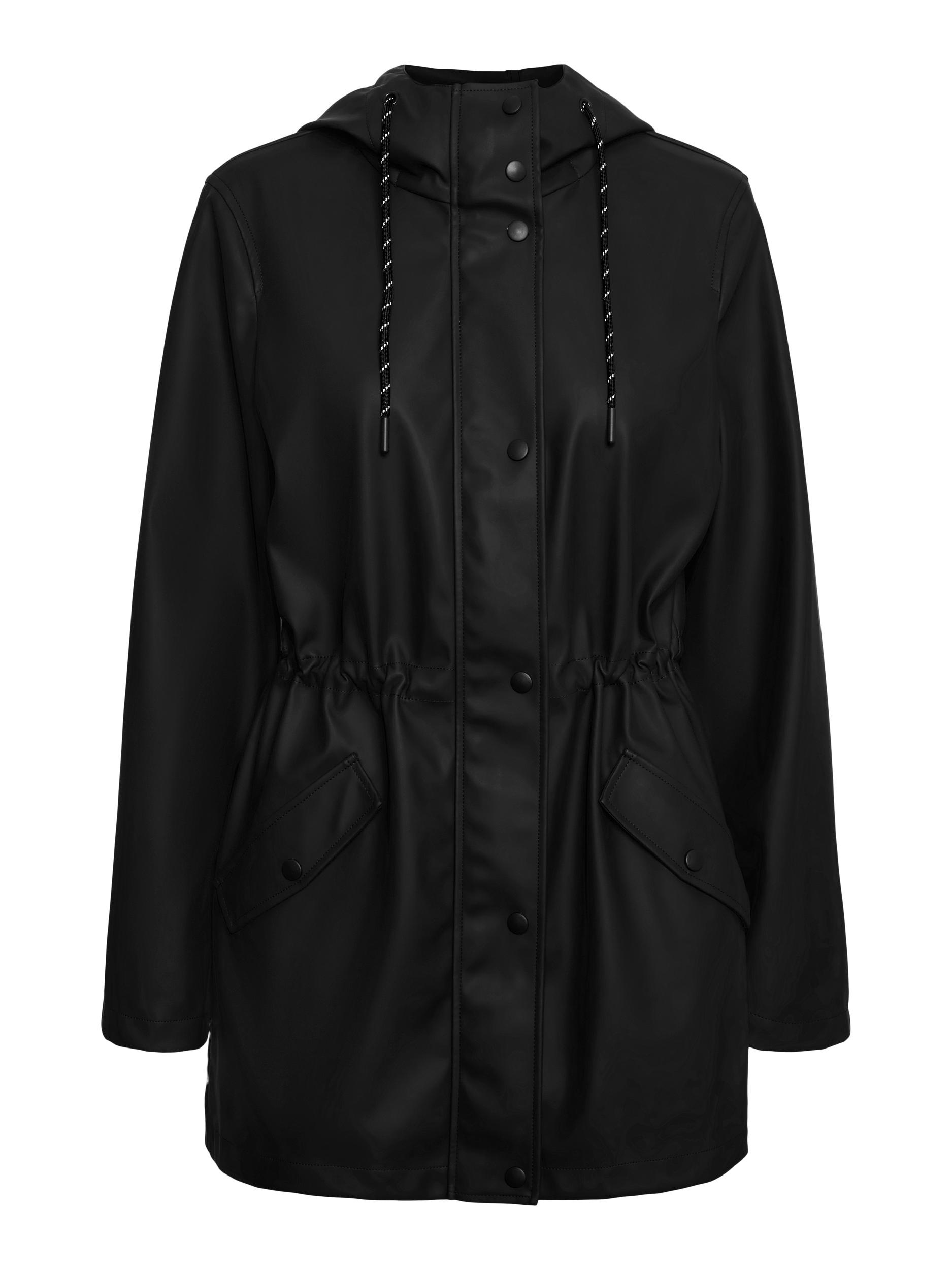 Vero Moda Curve Outdoorjacke »VMCMALOU COATED JACKET CUR NOOS«, mit Kapuze