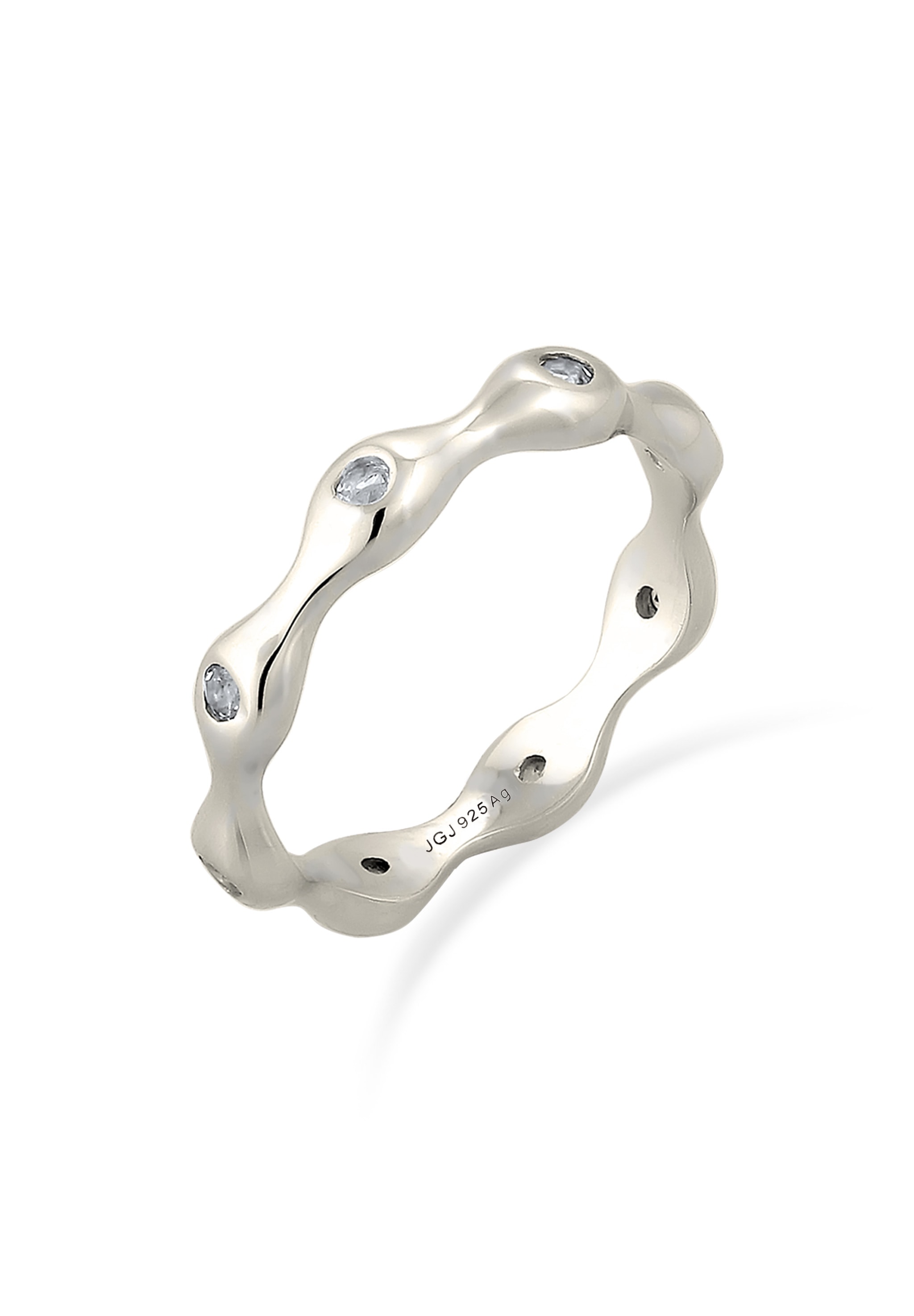 "Silberring ELLI PREMIUM ""Ring Topas Weiß Vintage Look 925 Sterling Silber"" Gr. 54, silber, Fingerringe, Damen, 54, Silber 925 (Sterlingsilber)