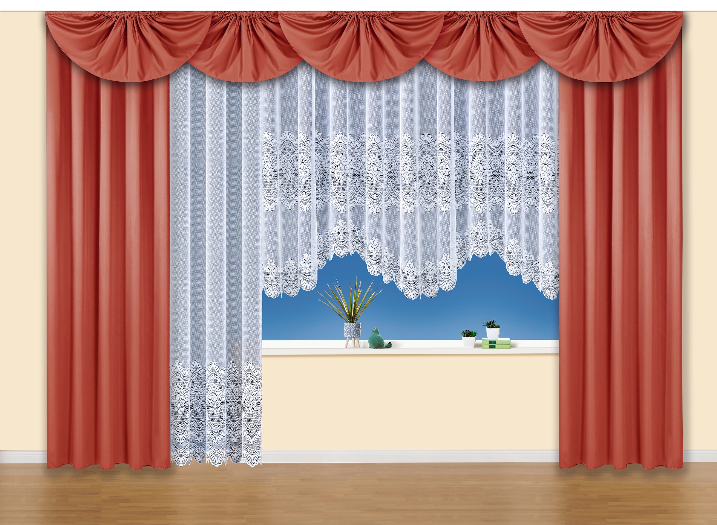 Weckbrodt Mittelbogen "Nicoletta" Kräuselband 1 Stk. tlg. Querbehang, Gardi günstig online kaufen