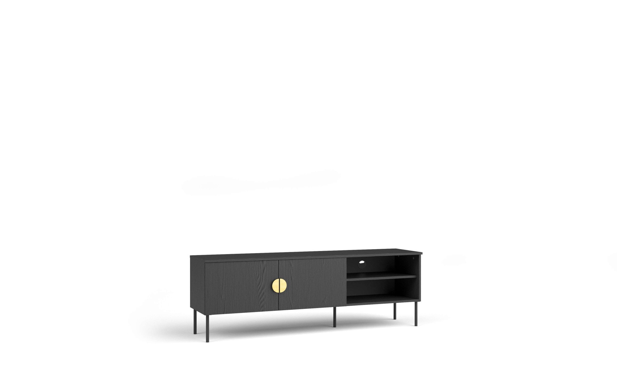 Leonique Lowboard "BELLOT TV-Schrank mit 2 Türen, Maße B/T/H: 160/40/53,6 c günstig online kaufen