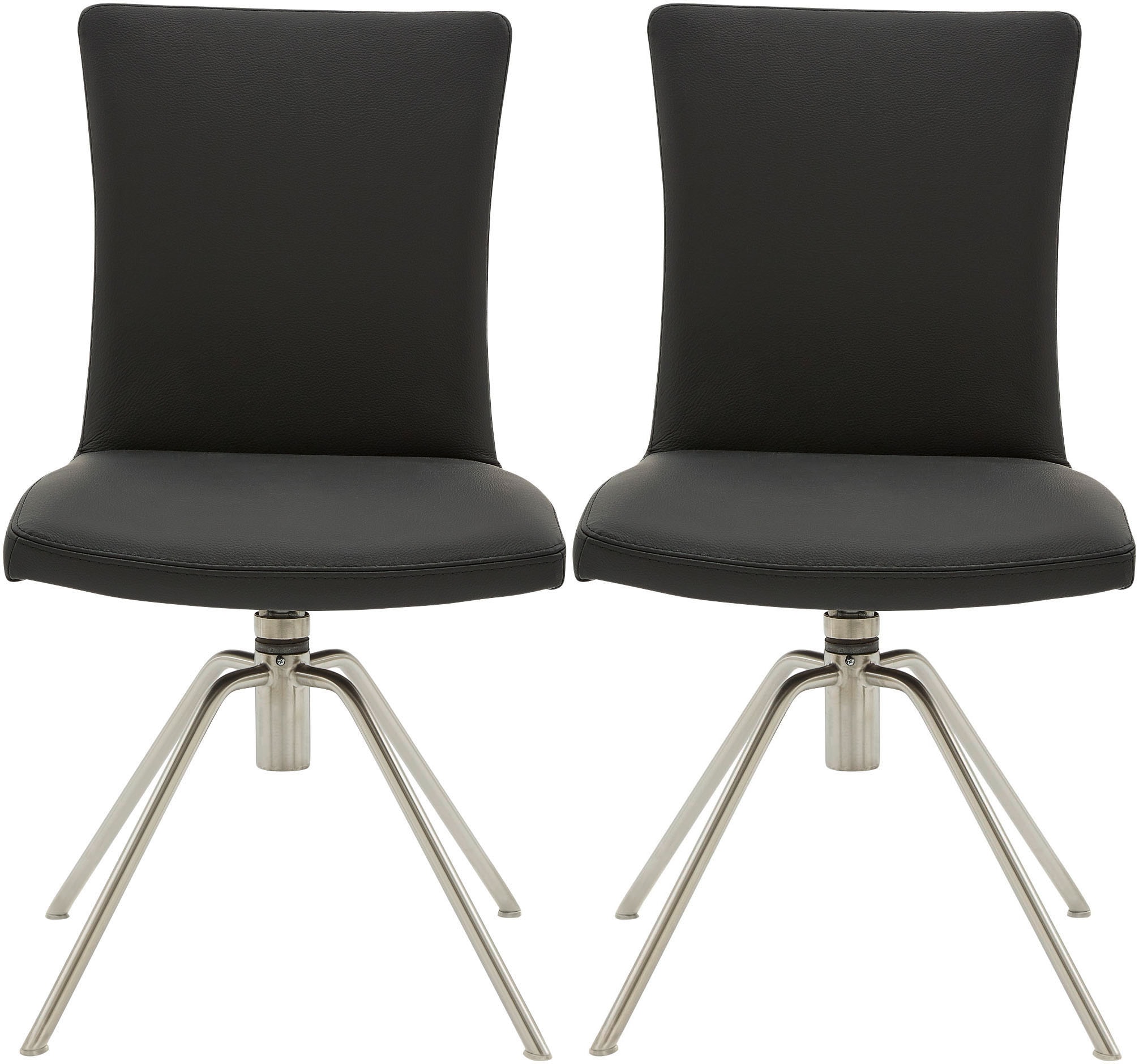 Musterring Polsterstuhl "Helmond 6700", (Set), 2 St., Echtleder, Drehgestel günstig online kaufen